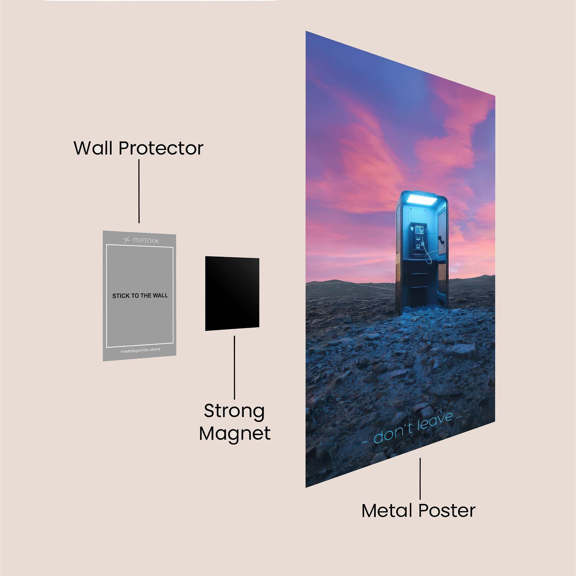 Phonebox Serenity Safe Wall Magnetic / M