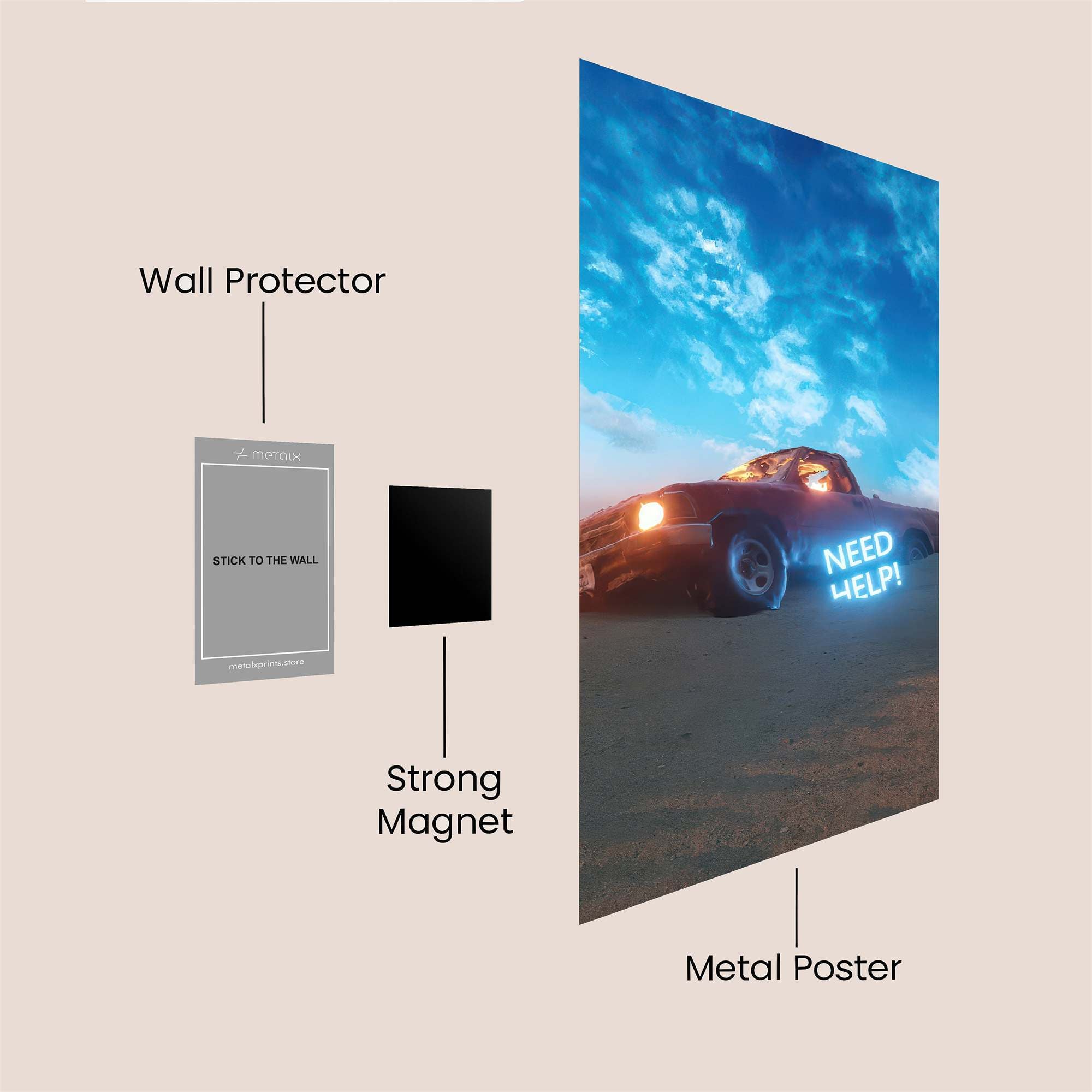 Desert Despair Safe Wall Magnetic / M