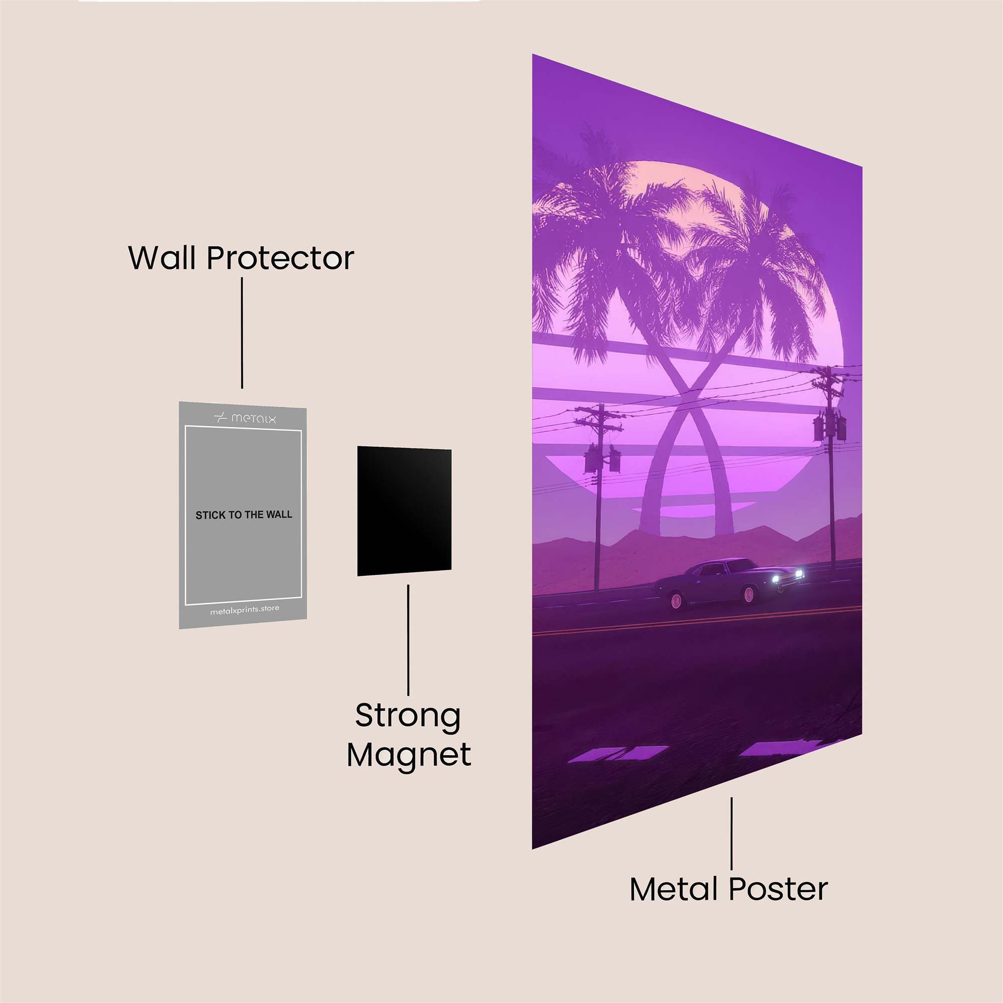 Sunset Serenity Safe Wall Magnetic / M