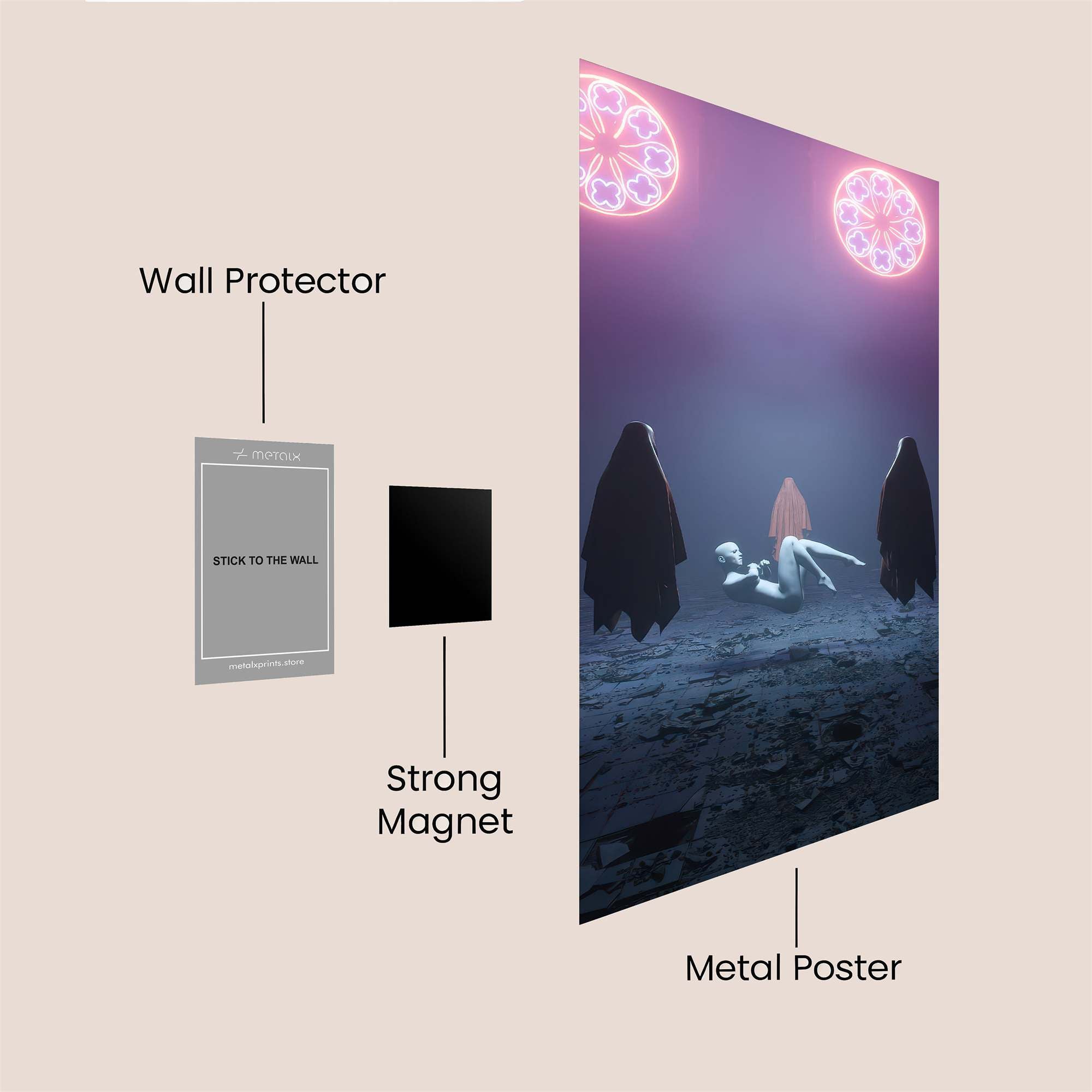 Eyes Enigmatic Safe Wall Magnetic / M