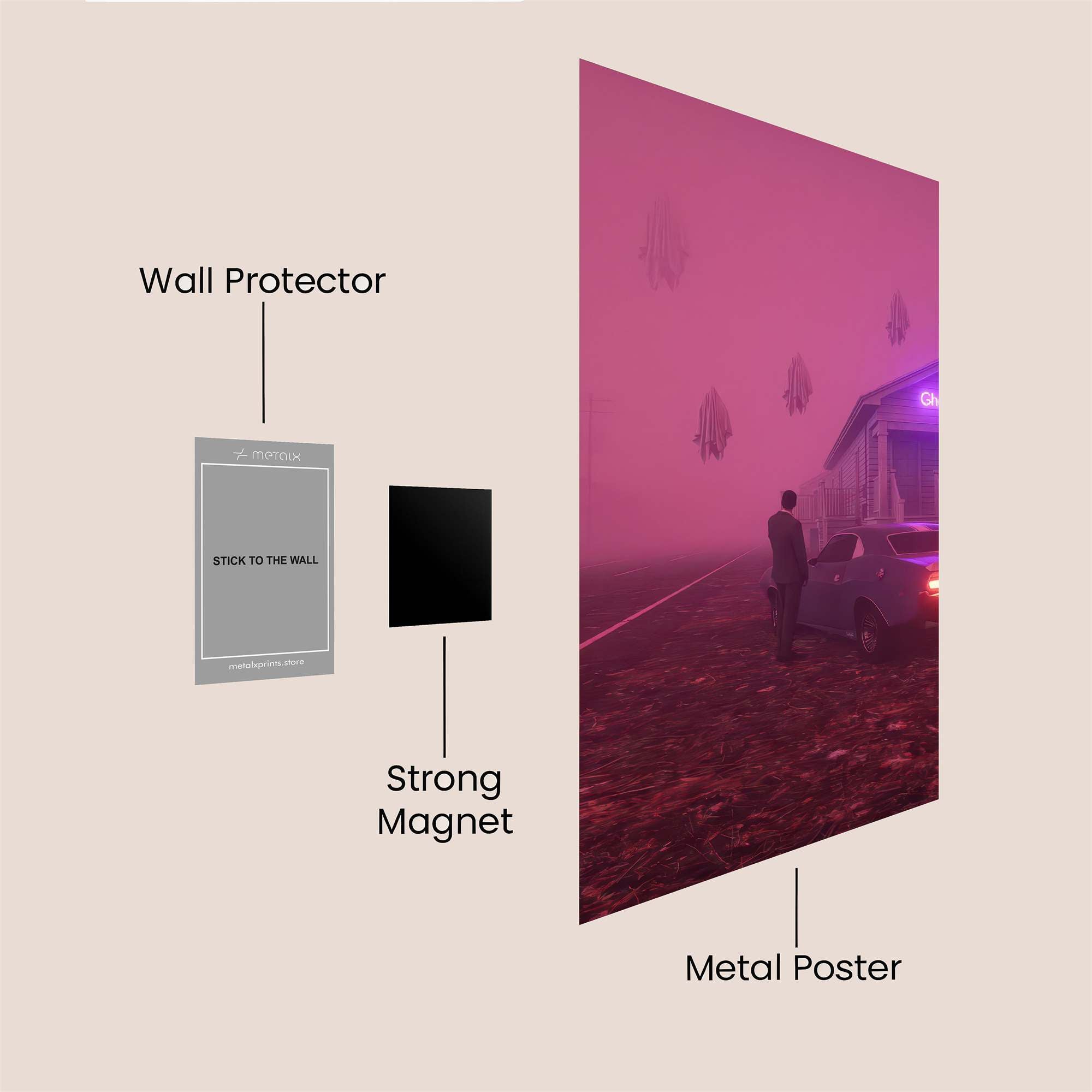 Ghostly Encounter Safe Wall Magnetic / M