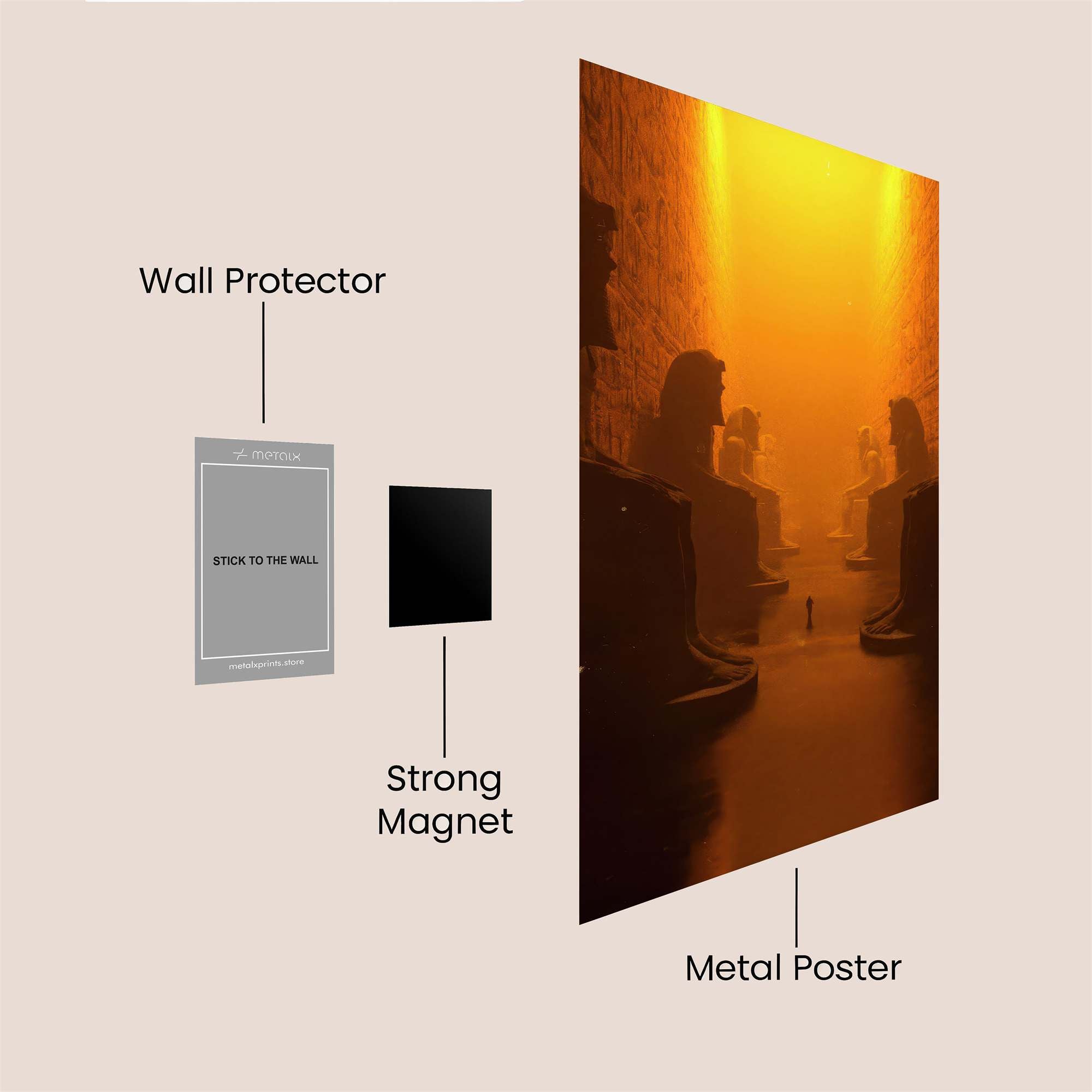 Pharaohs' Glow Safe Wall Magnetic / M