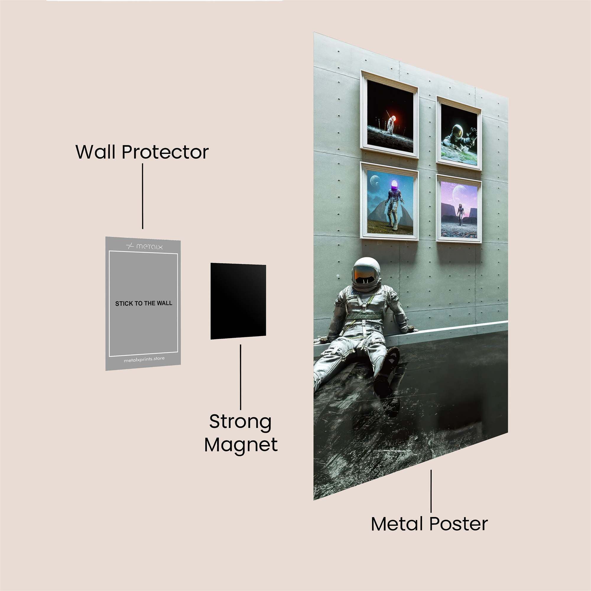 Astronaut Reverie Safe Wall Magnetic / M