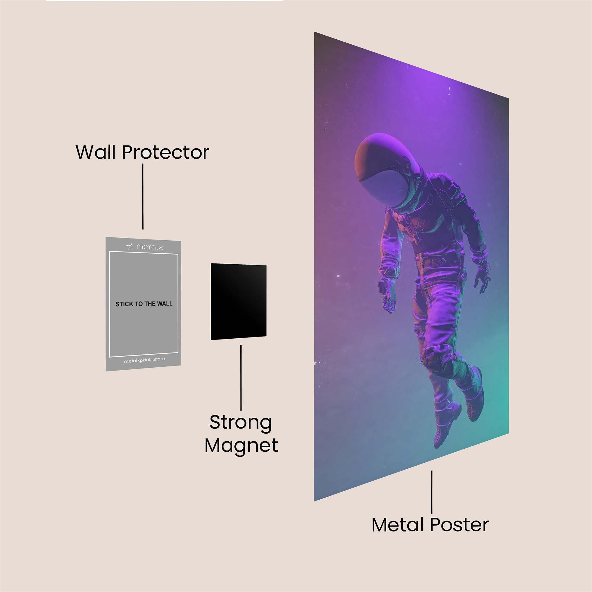 Astronaut Dream Safe Wall Magnetic / M