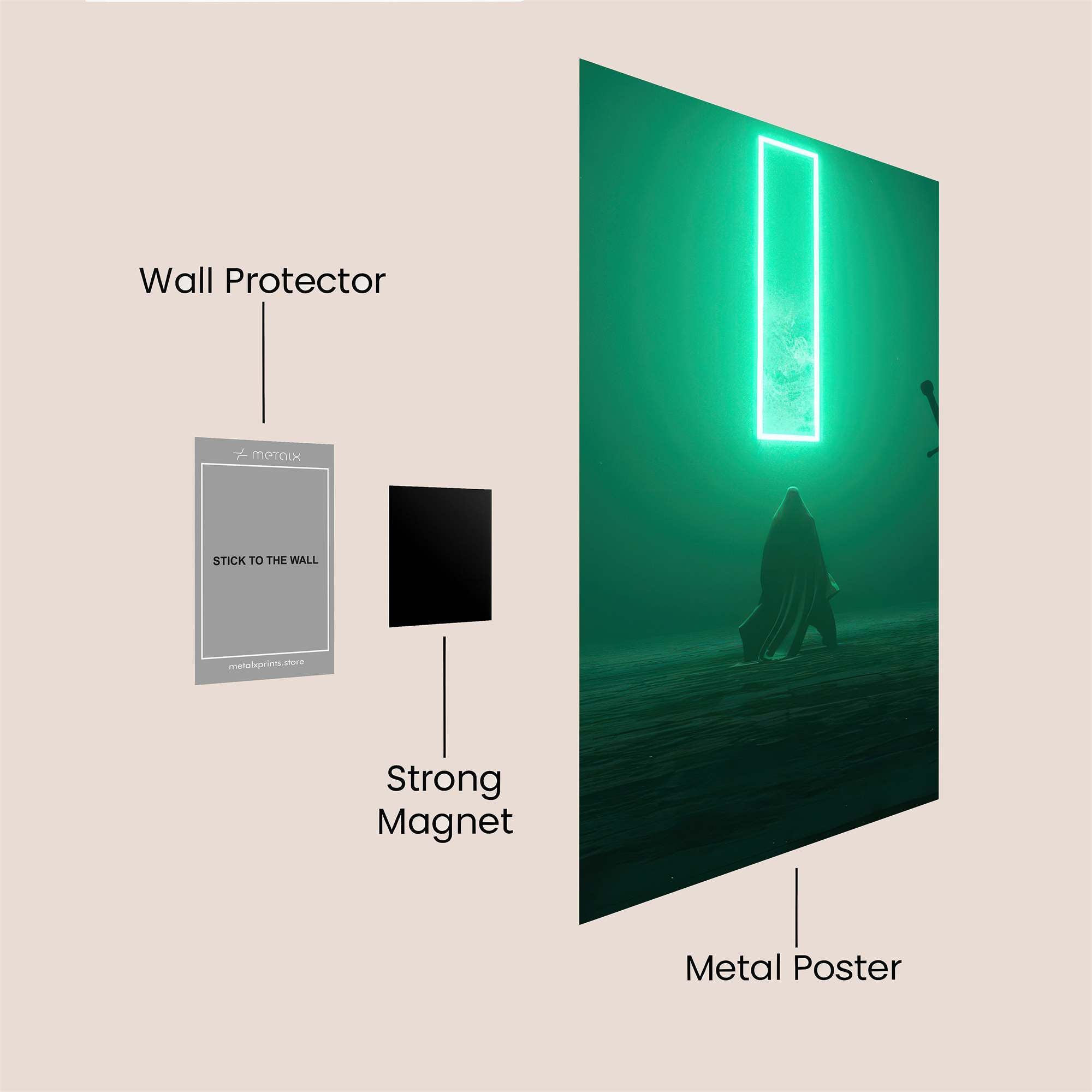 Neon Solitude Safe Wall Magnetic / M