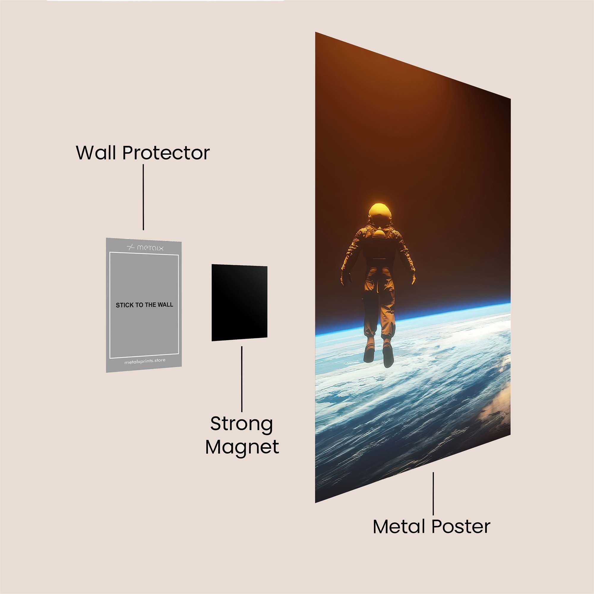 Astronaut Serenity Safe Wall Magnetic / M