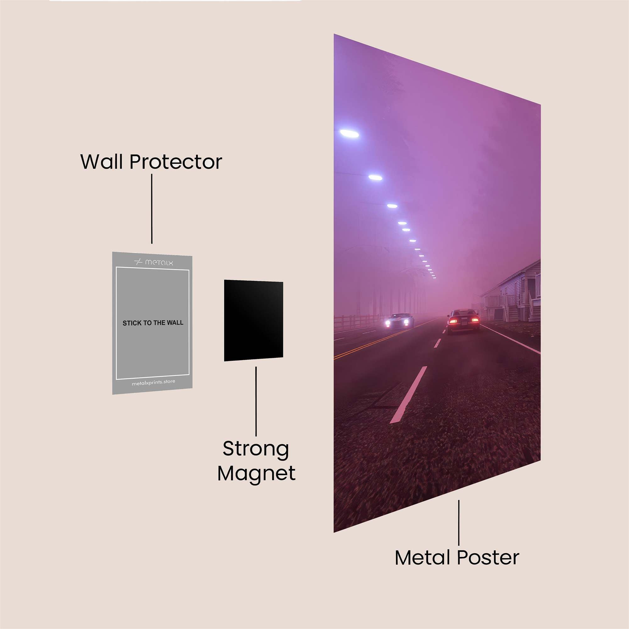 Foggy Journey Safe Wall Magnetic / M