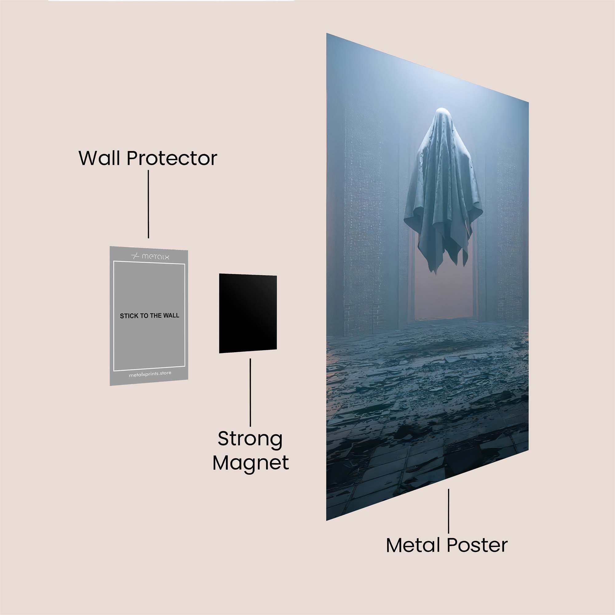 Ghostly Serenity Safe Wall Magnetic / M