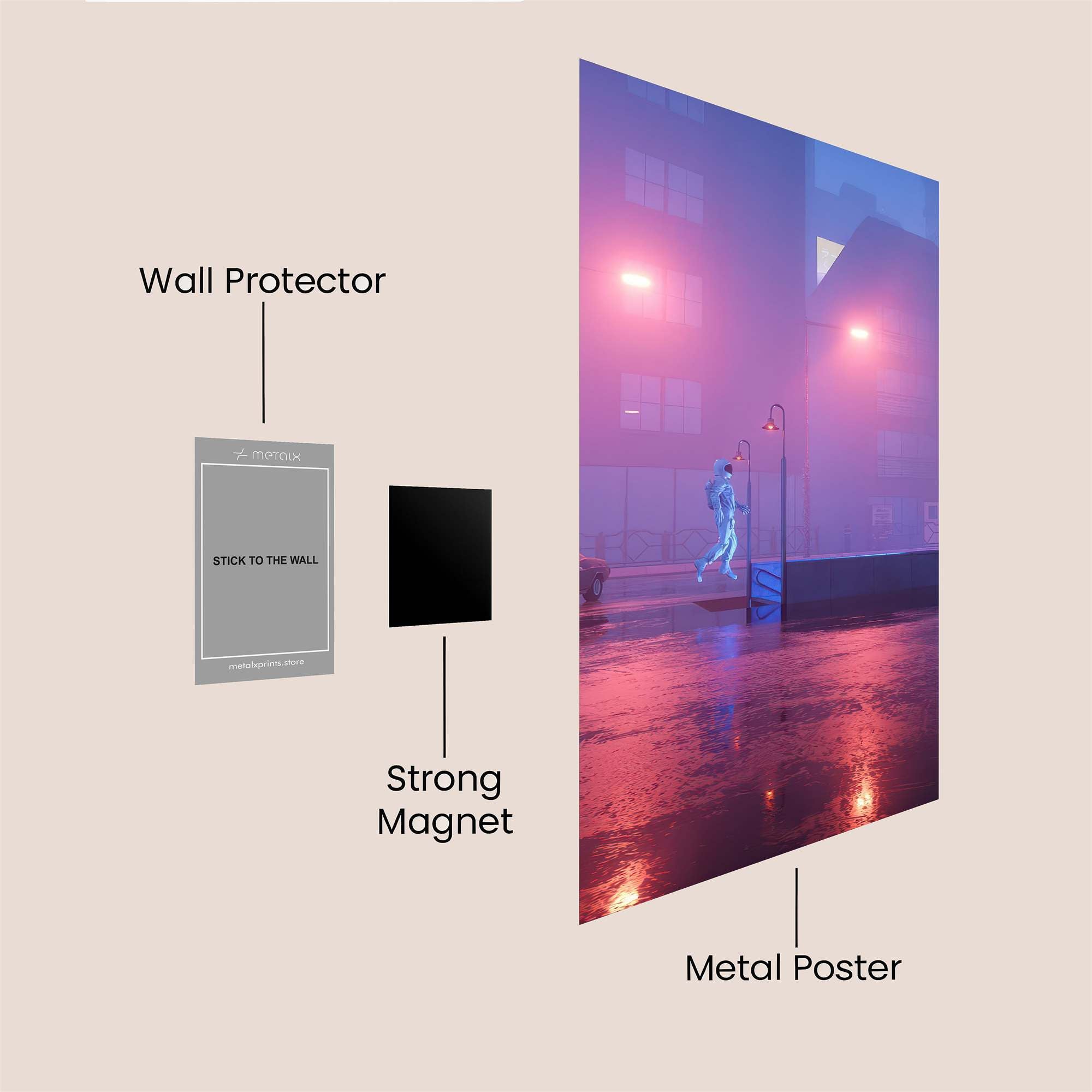 Neon Leap Safe Wall Magnetic / M