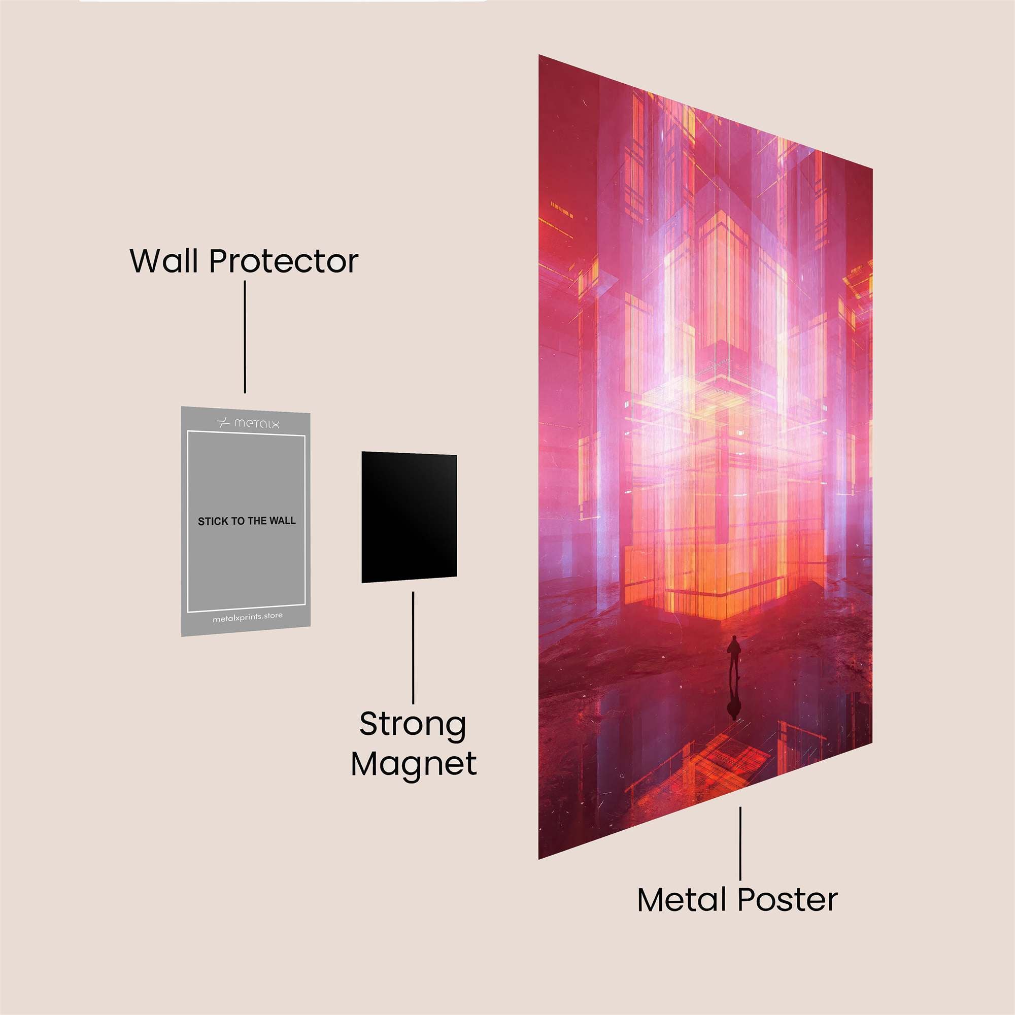 Neon Serenity Safe Wall Magnetic / M