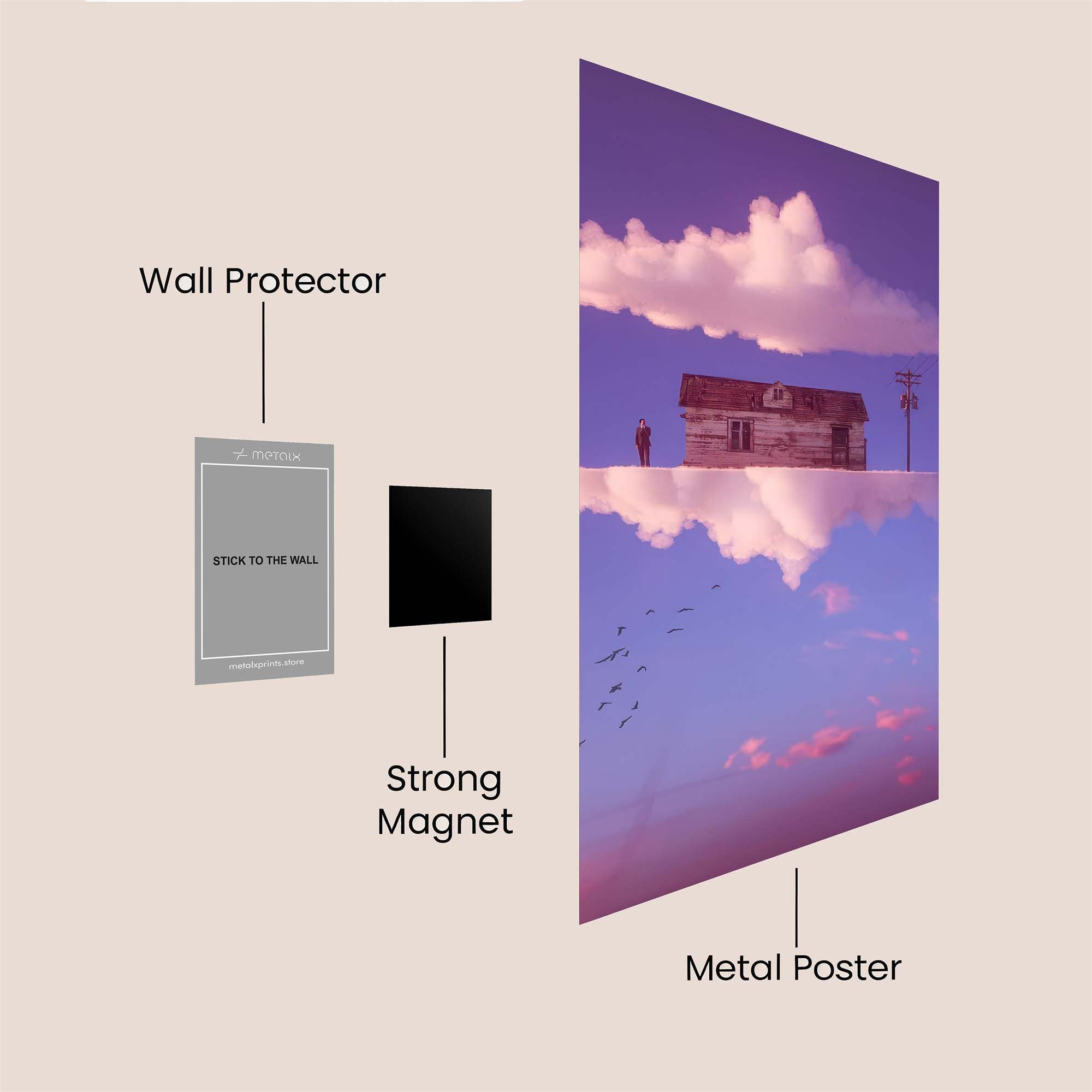 Cloudbound Solitude Safe Wall Magnetic / M