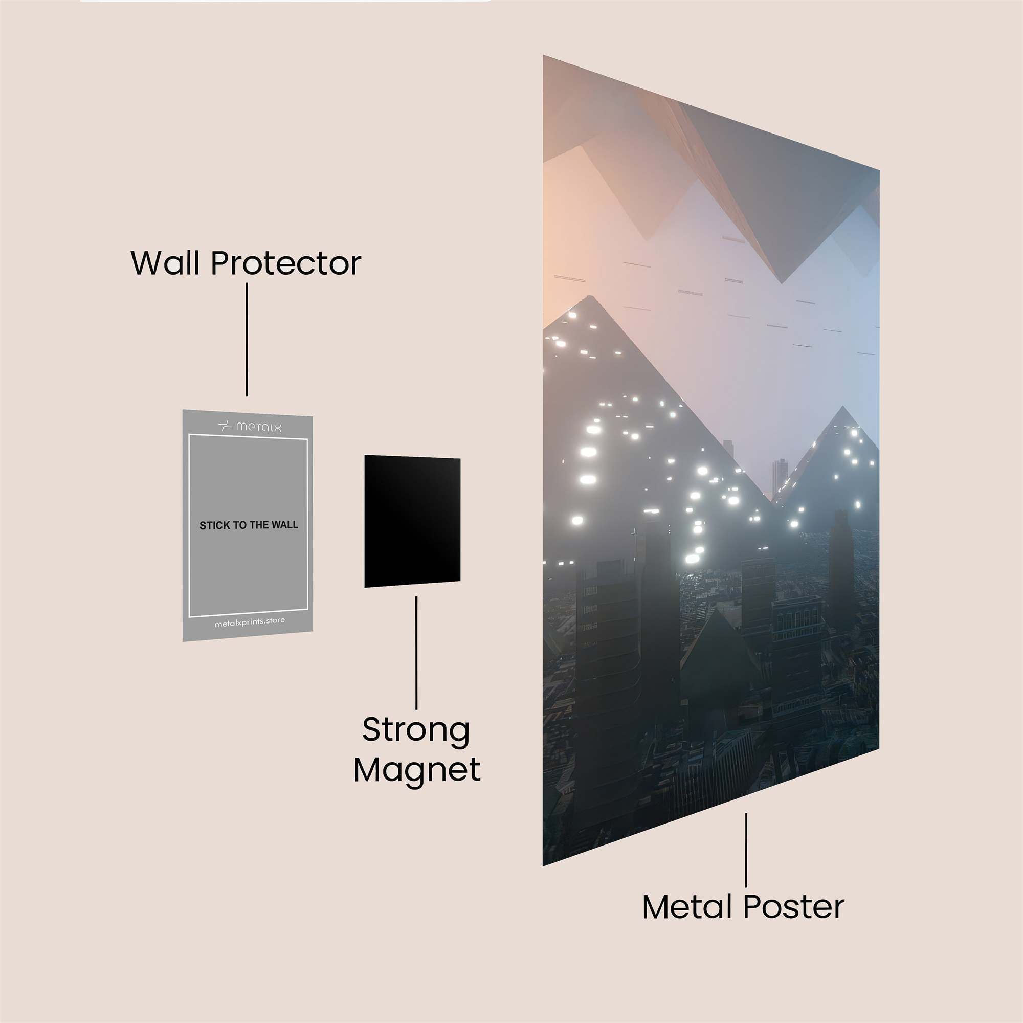 Pyramid Serenity Safe Wall Magnetic / M