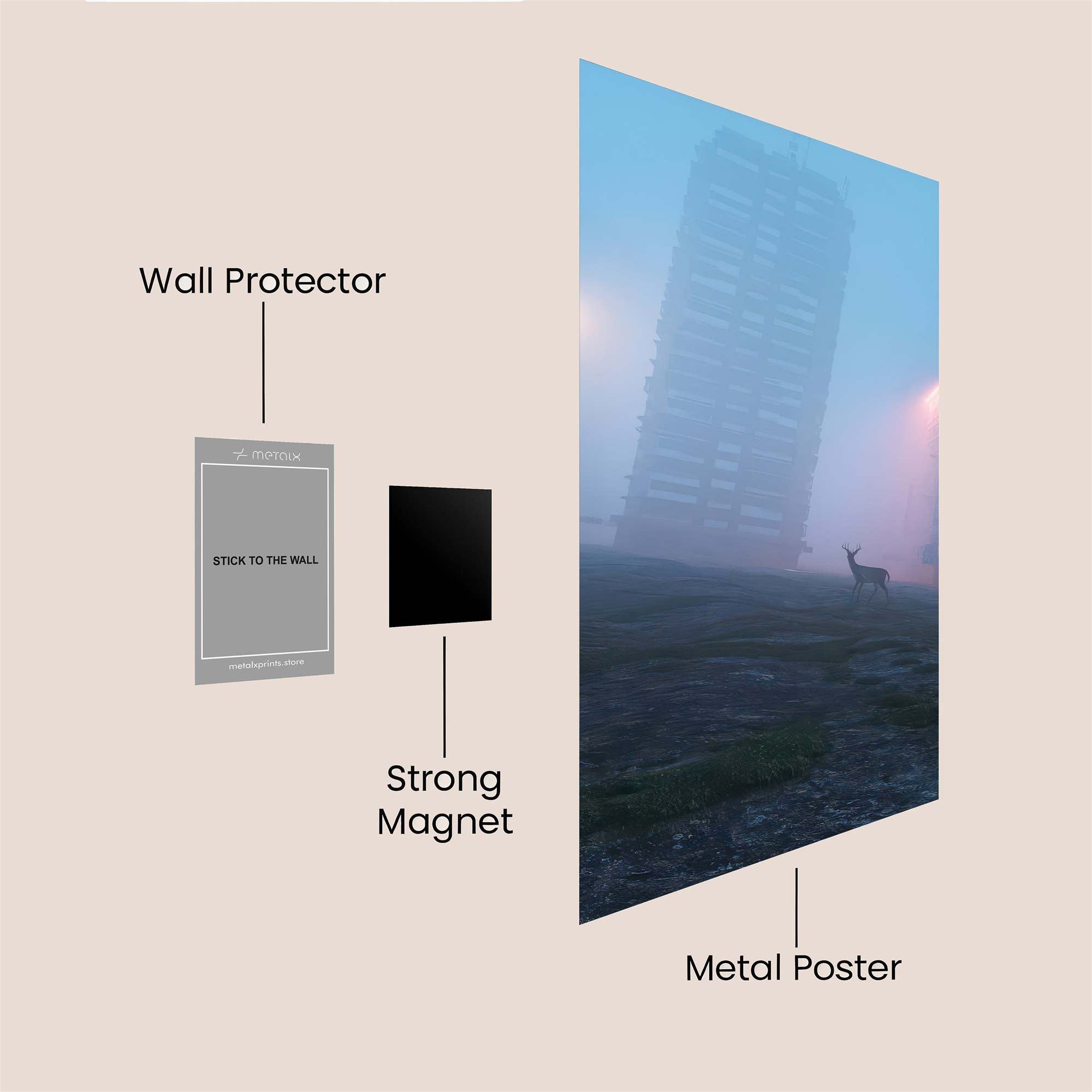 Deer Dreamscape Safe Wall Magnetic / M