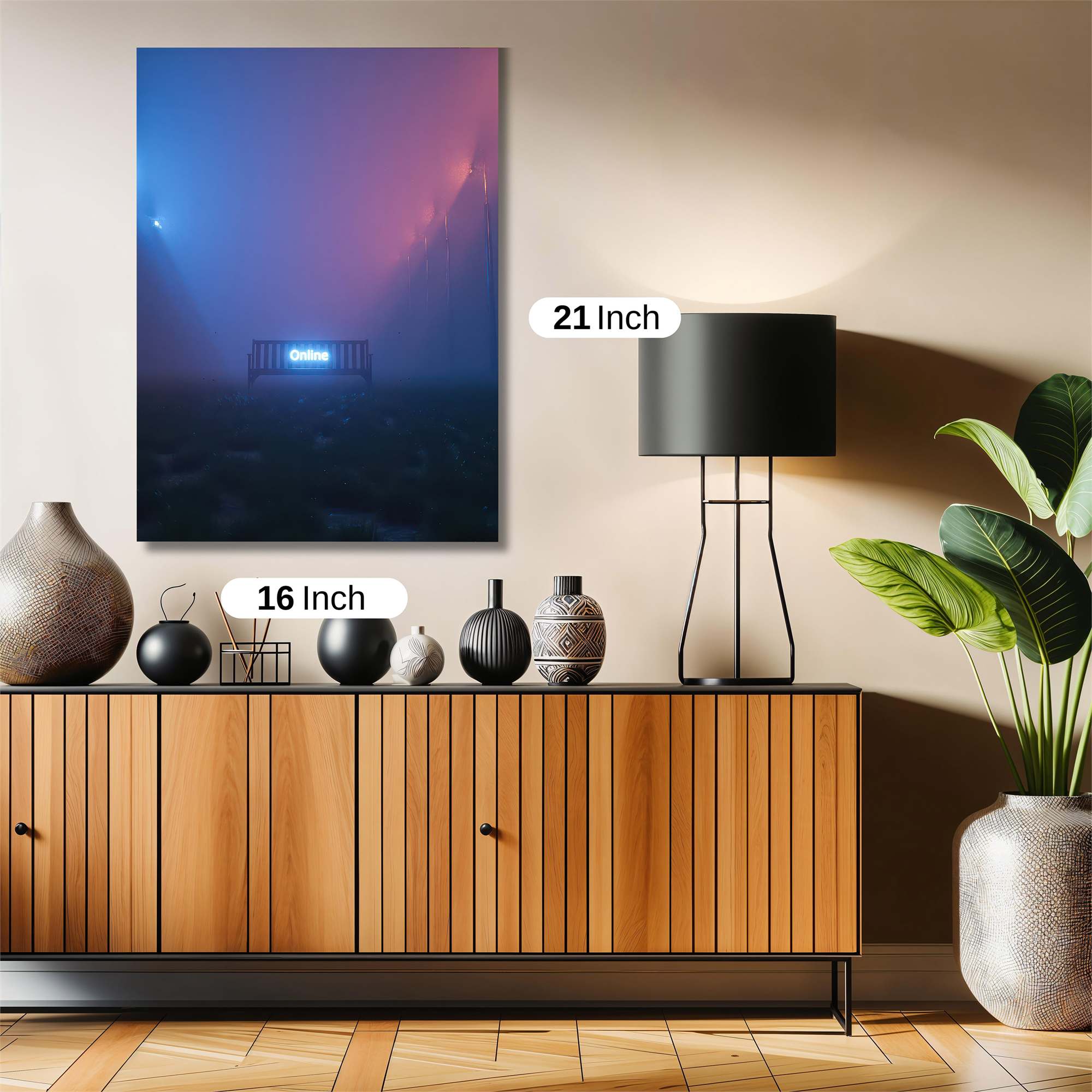Neon Dreamscape Safe Wall Magnetic / M