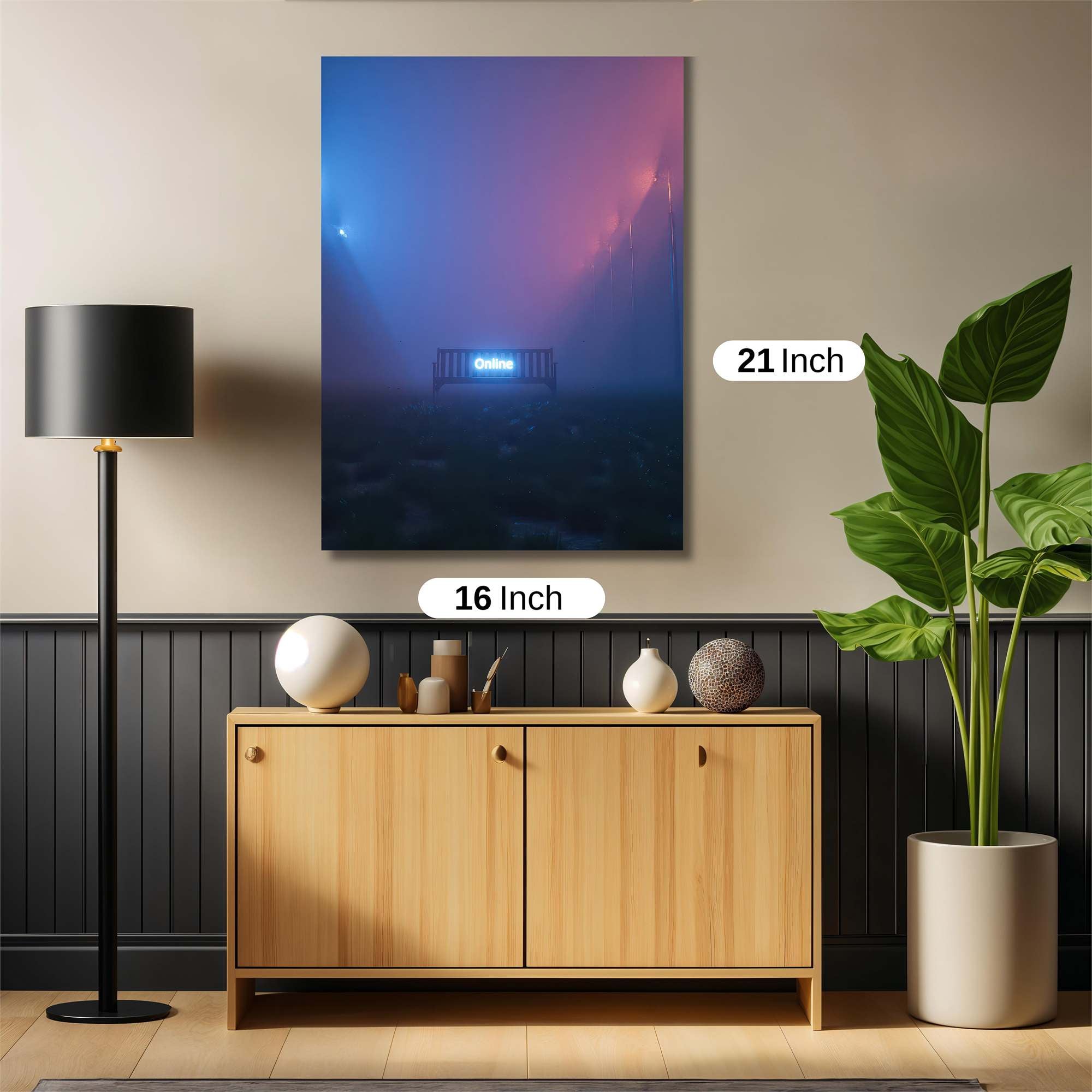Neon Dreamscape Safe Wall Magnetic / M