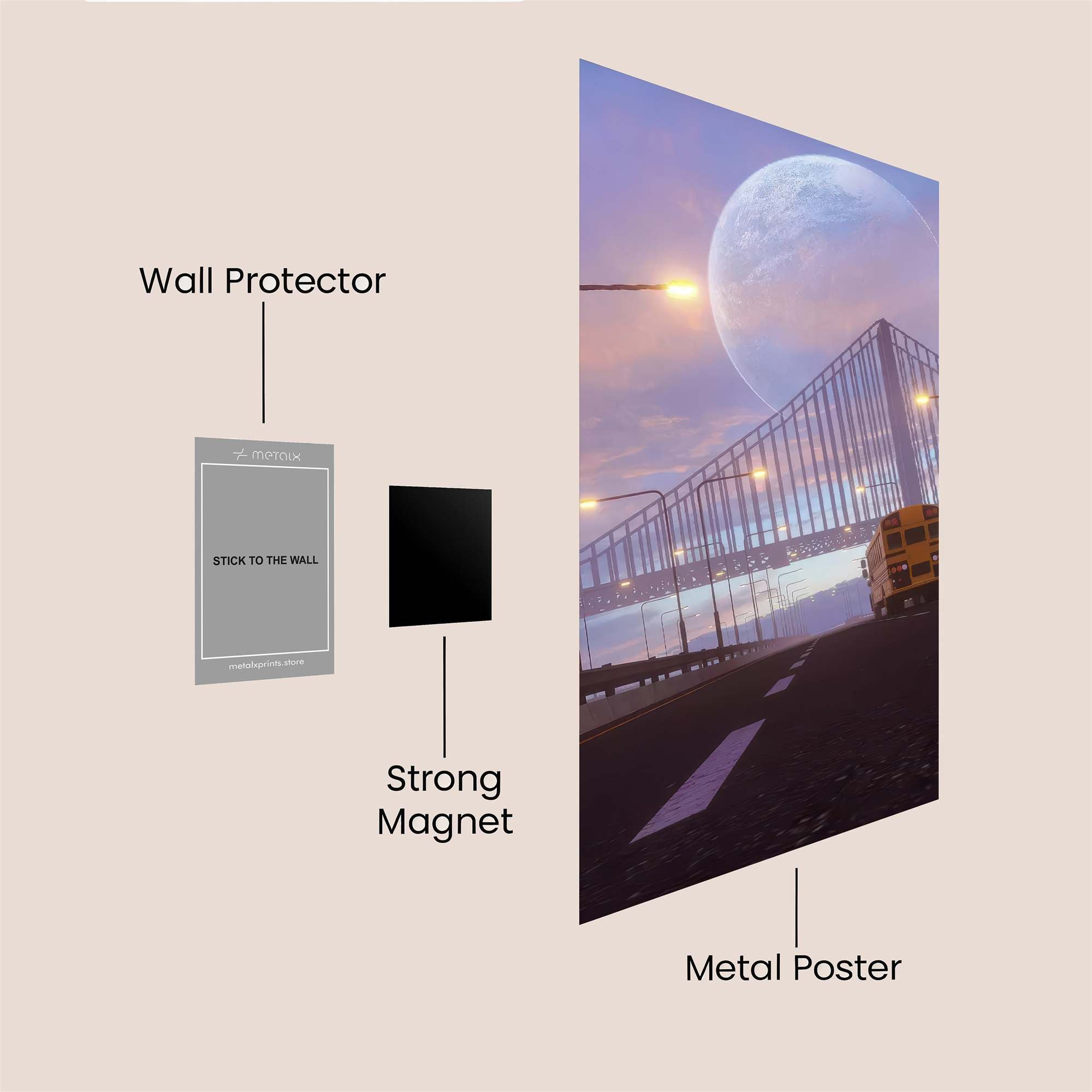 Moonlit Journey Safe Wall Magnetic / M