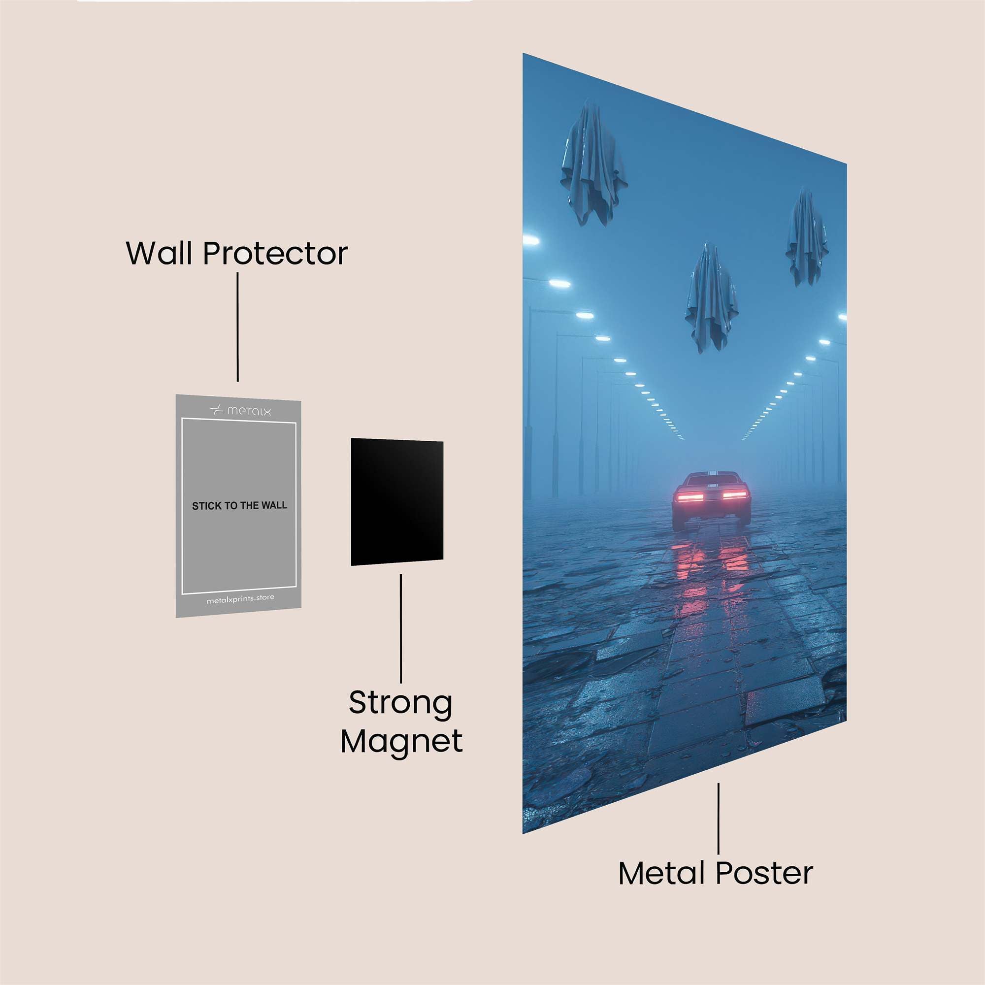 Ghostly Escape Safe Wall Magnetic / M