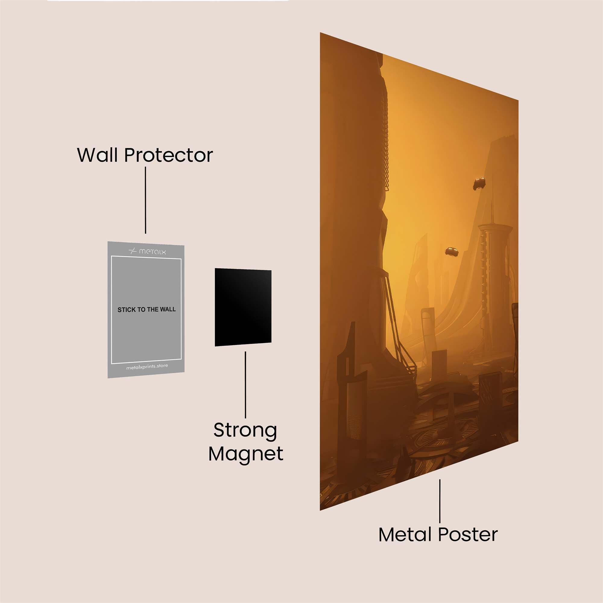 Coruscant Gloom Safe Wall Magnetic / M