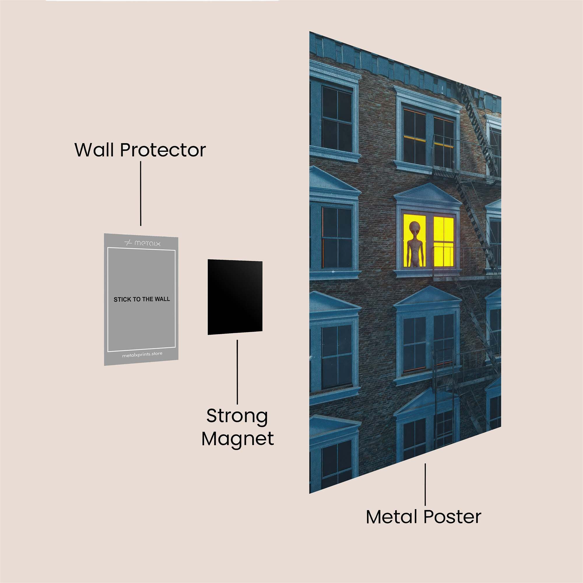 Alien Gaze Safe Wall Magnetic / M