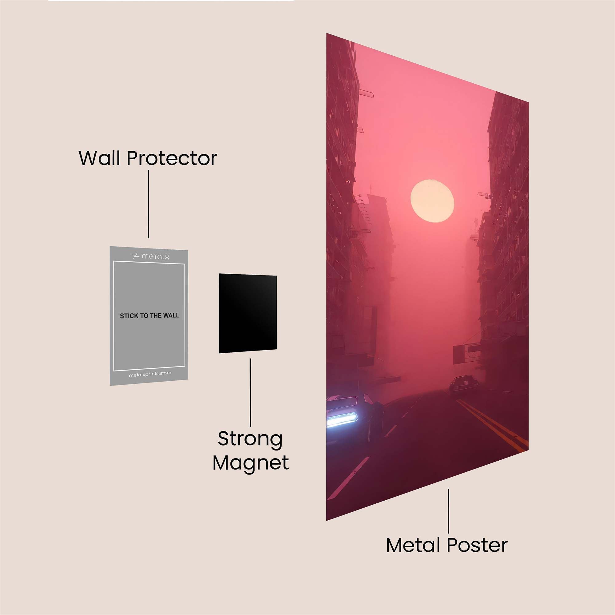 City Glow Safe Wall Magnetic / M