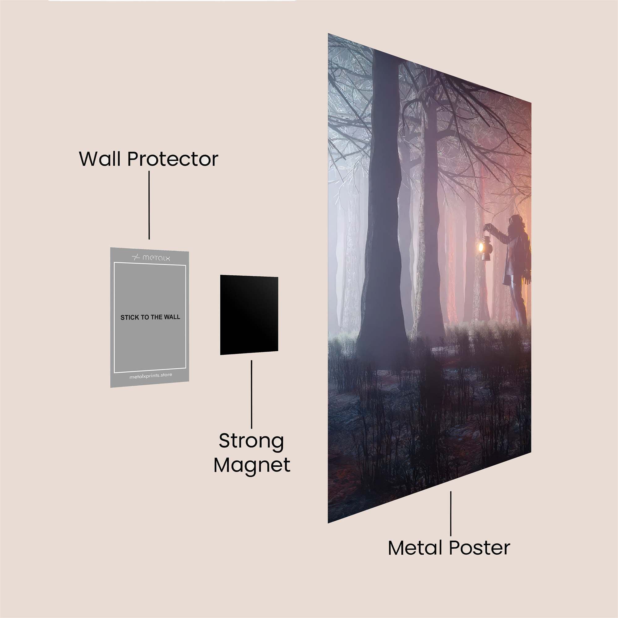 Lantern Whisper Safe Wall Magnetic / M