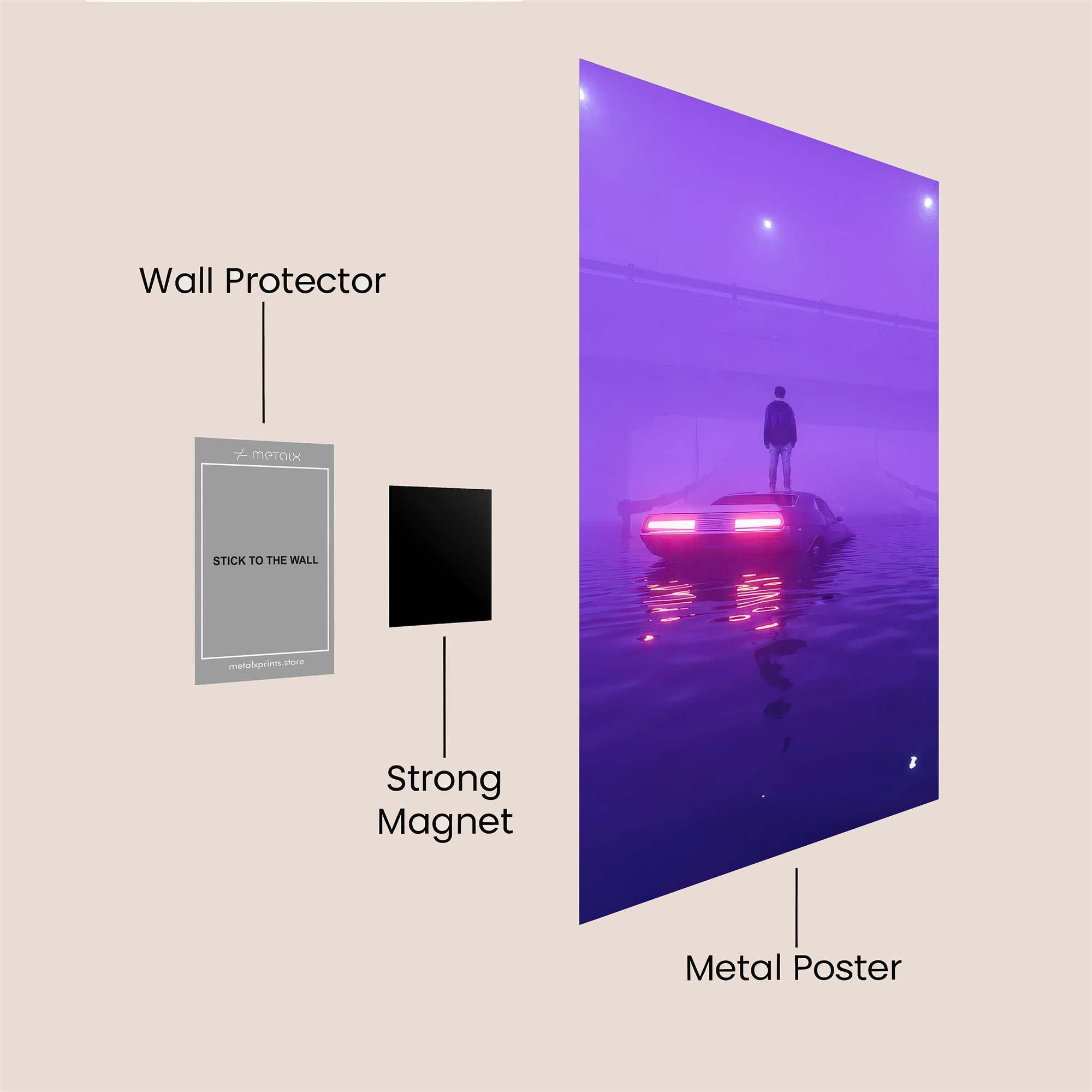 Flooded Solitude Safe Wall Magnetic / M