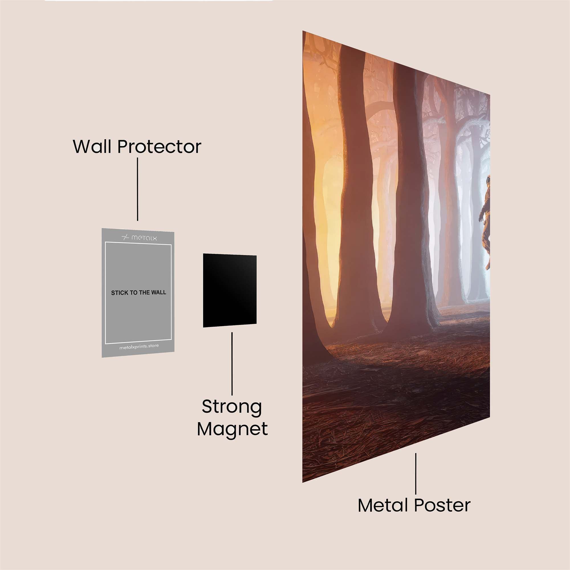 Astronaut Dreamscape Safe Wall Magnetic / M