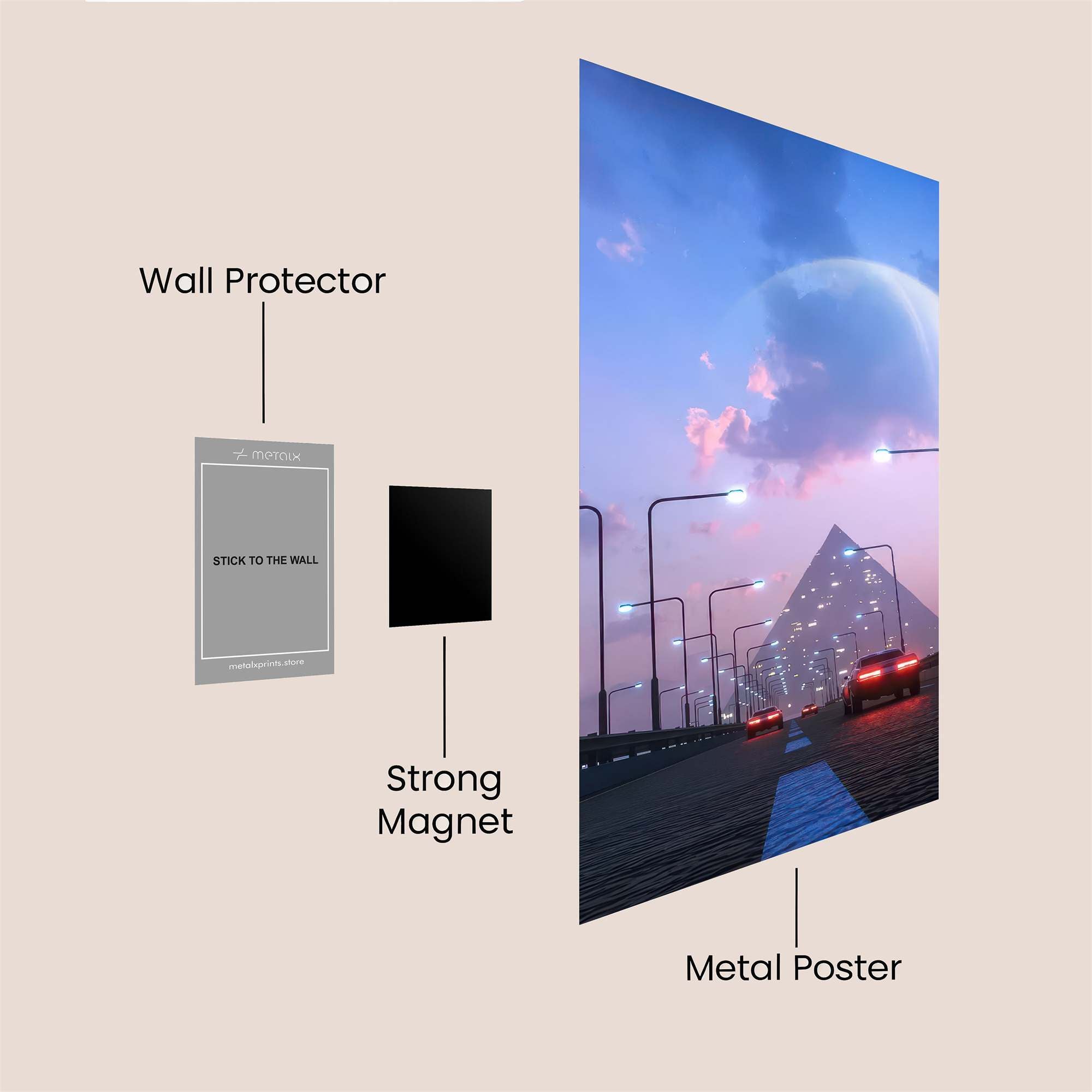 Pyramid Dreamscape Safe Wall Magnetic / M