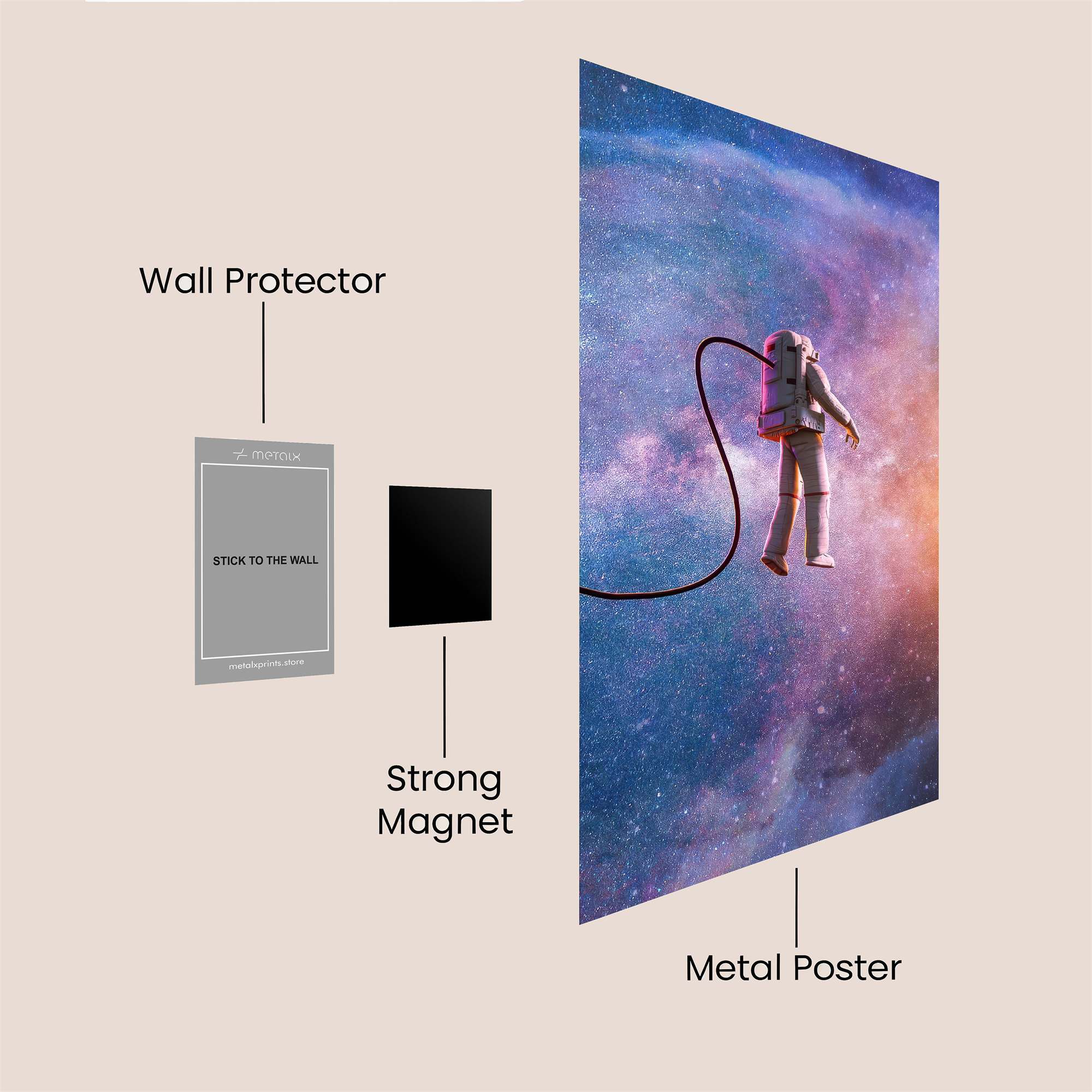 Astronaut Dreamscape Safe Wall Magnetic / M