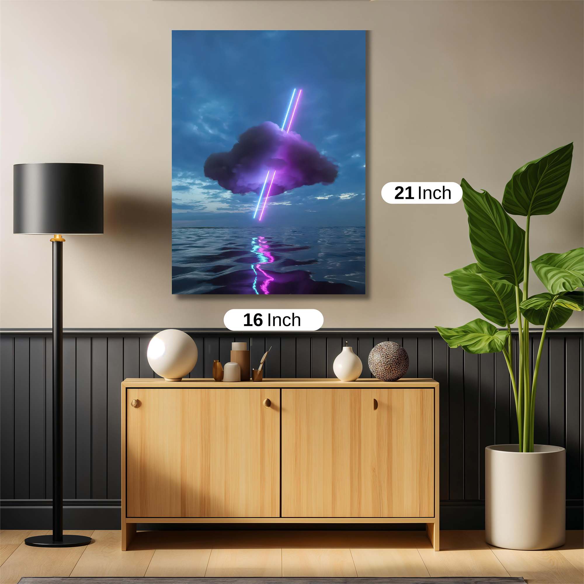 Neon Cloud Safe Wall Magnetic / M