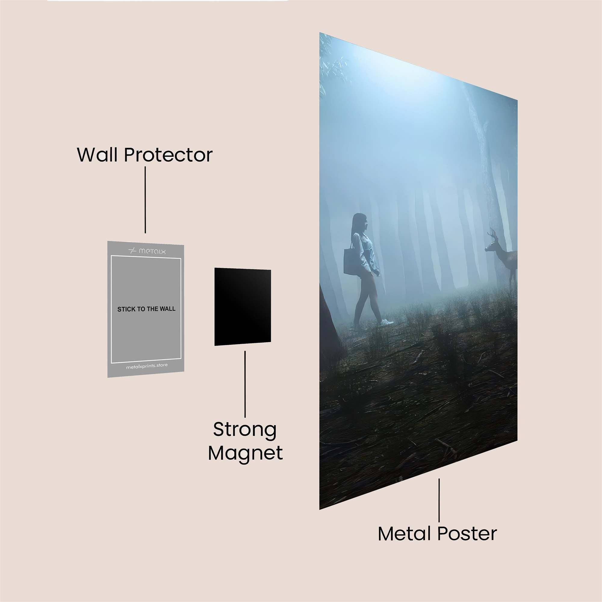 Deer Encounter Safe Wall Magnetic / M