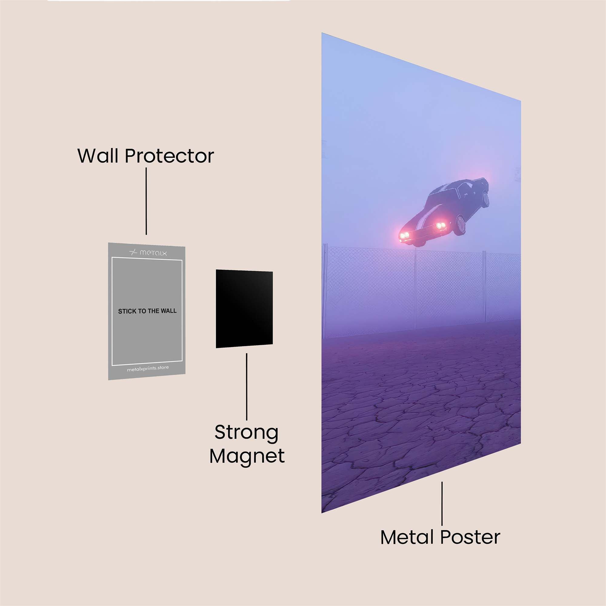 Car Leap Safe Wall Magnetic / M