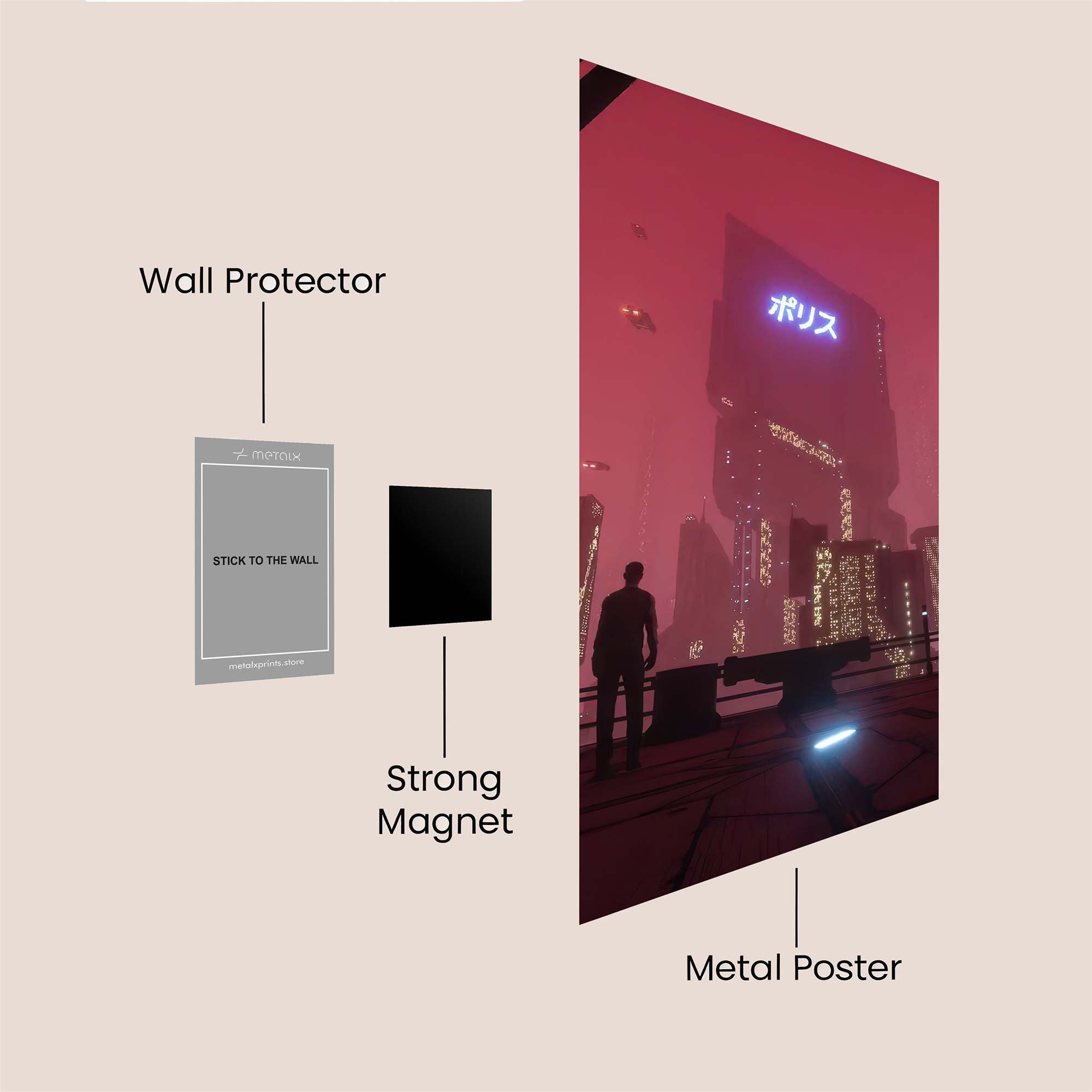 Cyberpunk Solitude Safe Wall Magnetic / M