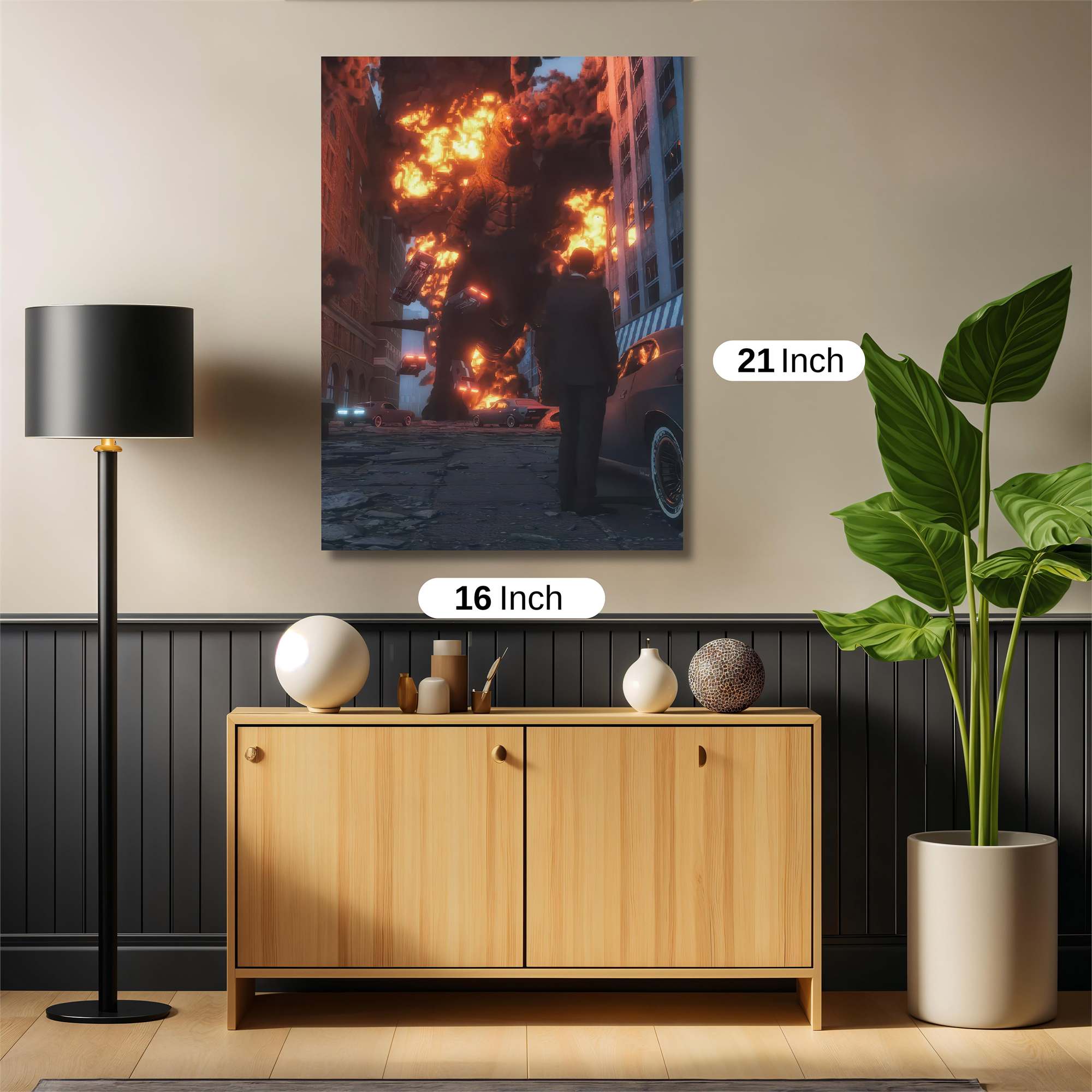 Godzilla Rampage Safe Wall Magnetic / M