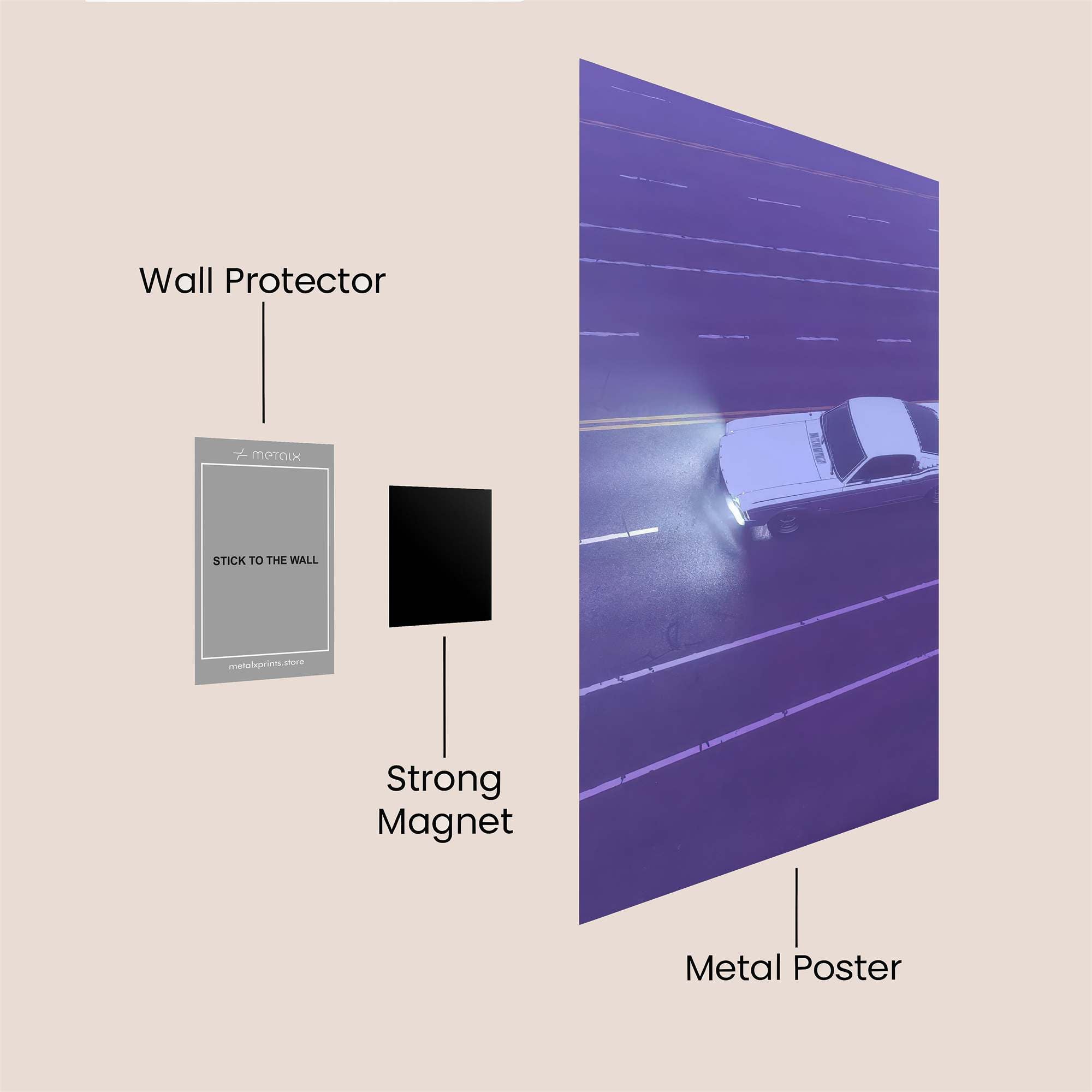 Mustang Mystery Safe Wall Magnetic / M