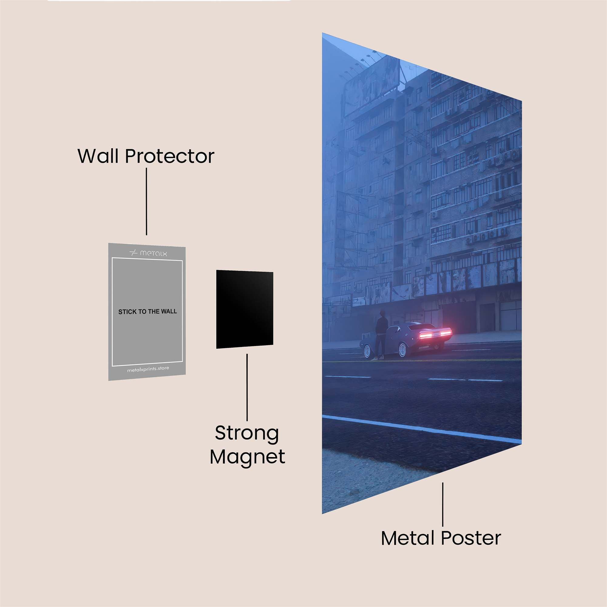 Foggy Desolation Safe Wall Magnetic / M