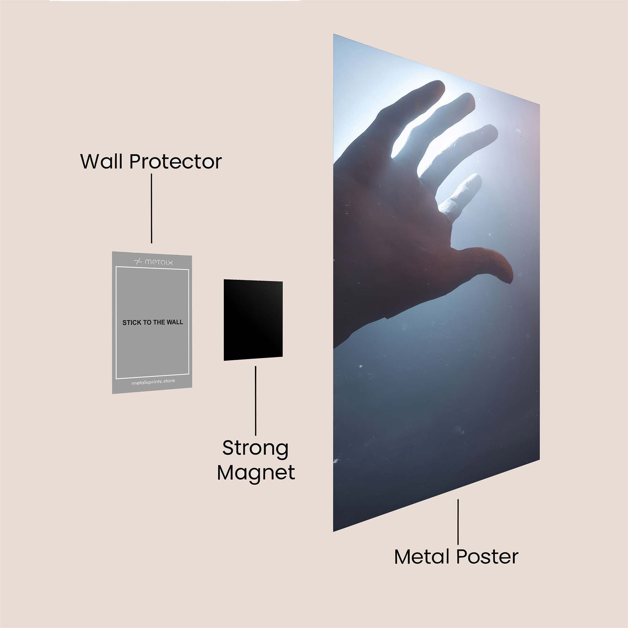 Hand Serenity Safe Wall Magnetic / M