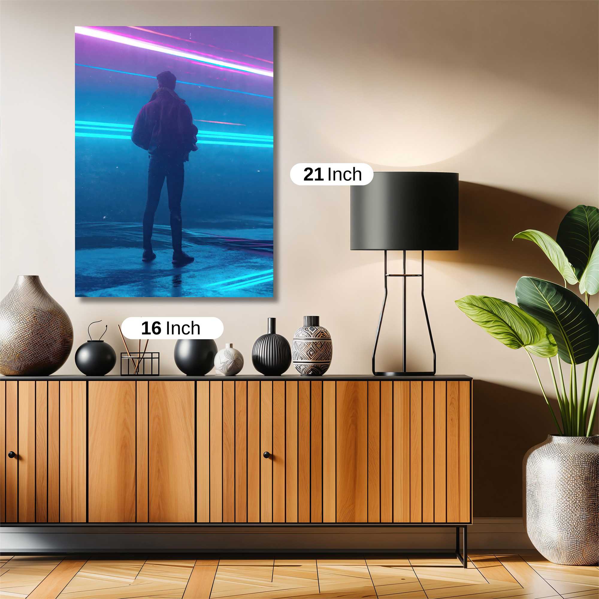 Neon Solitude Safe Wall Magnetic / M