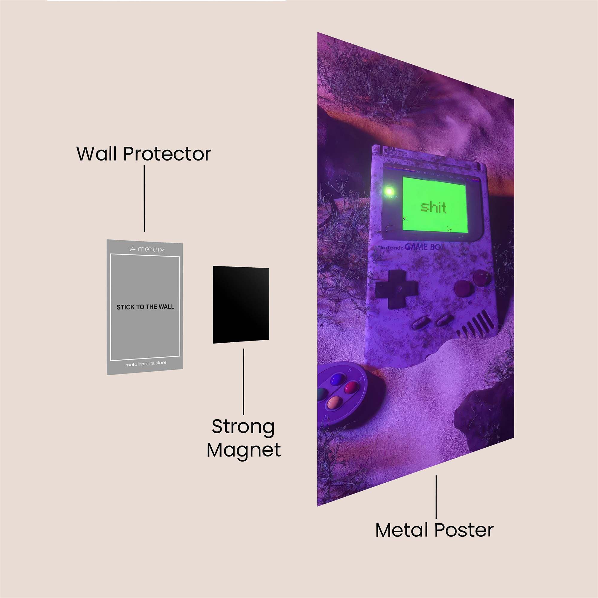 GameBoy Gloom Safe Wall Magnetic / M