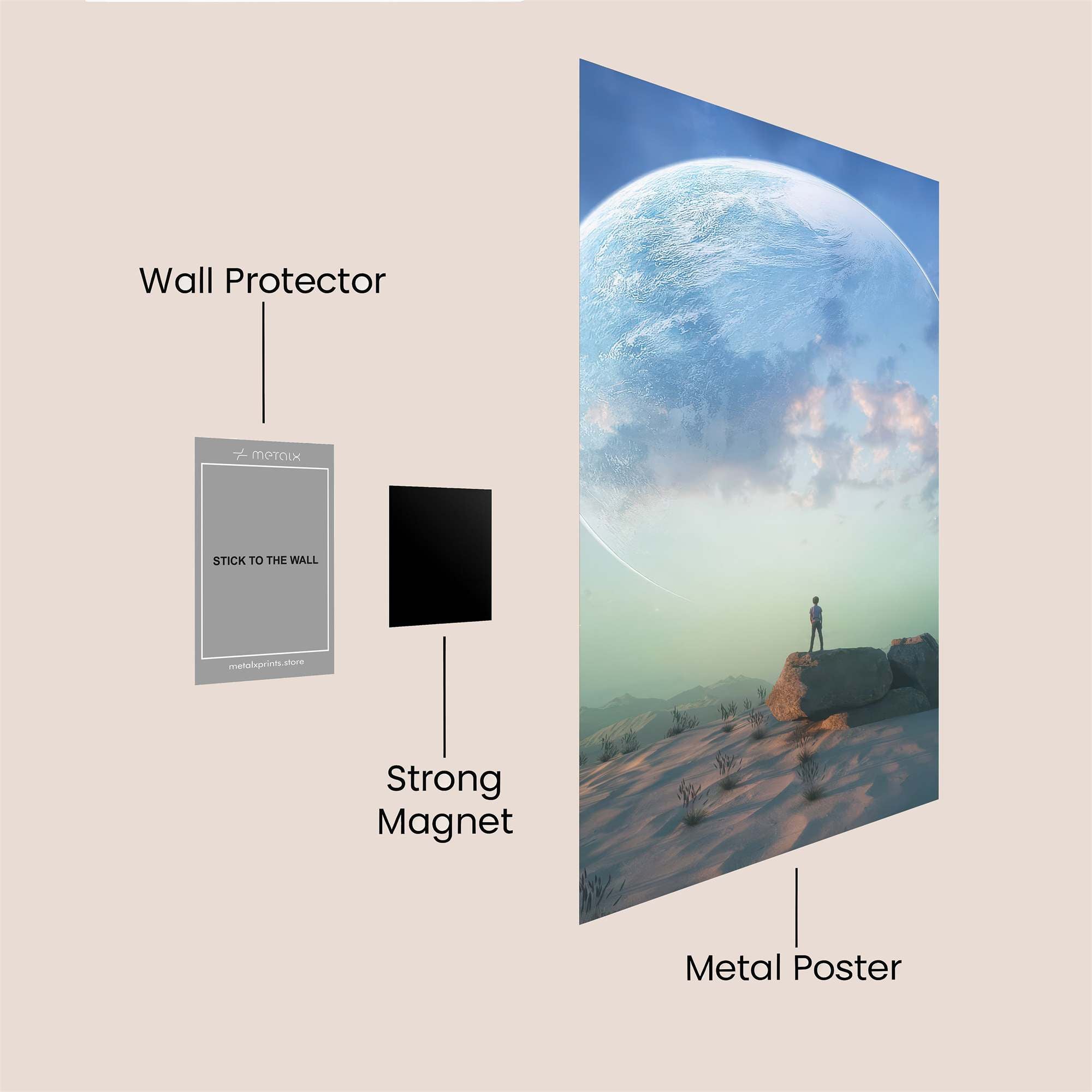 Moon Serenity Safe Wall Magnetic / M