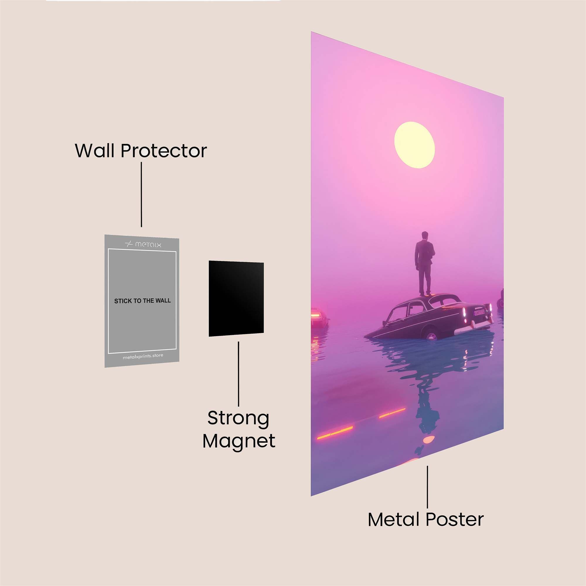 Sunset Serenity Safe Wall Magnetic / M