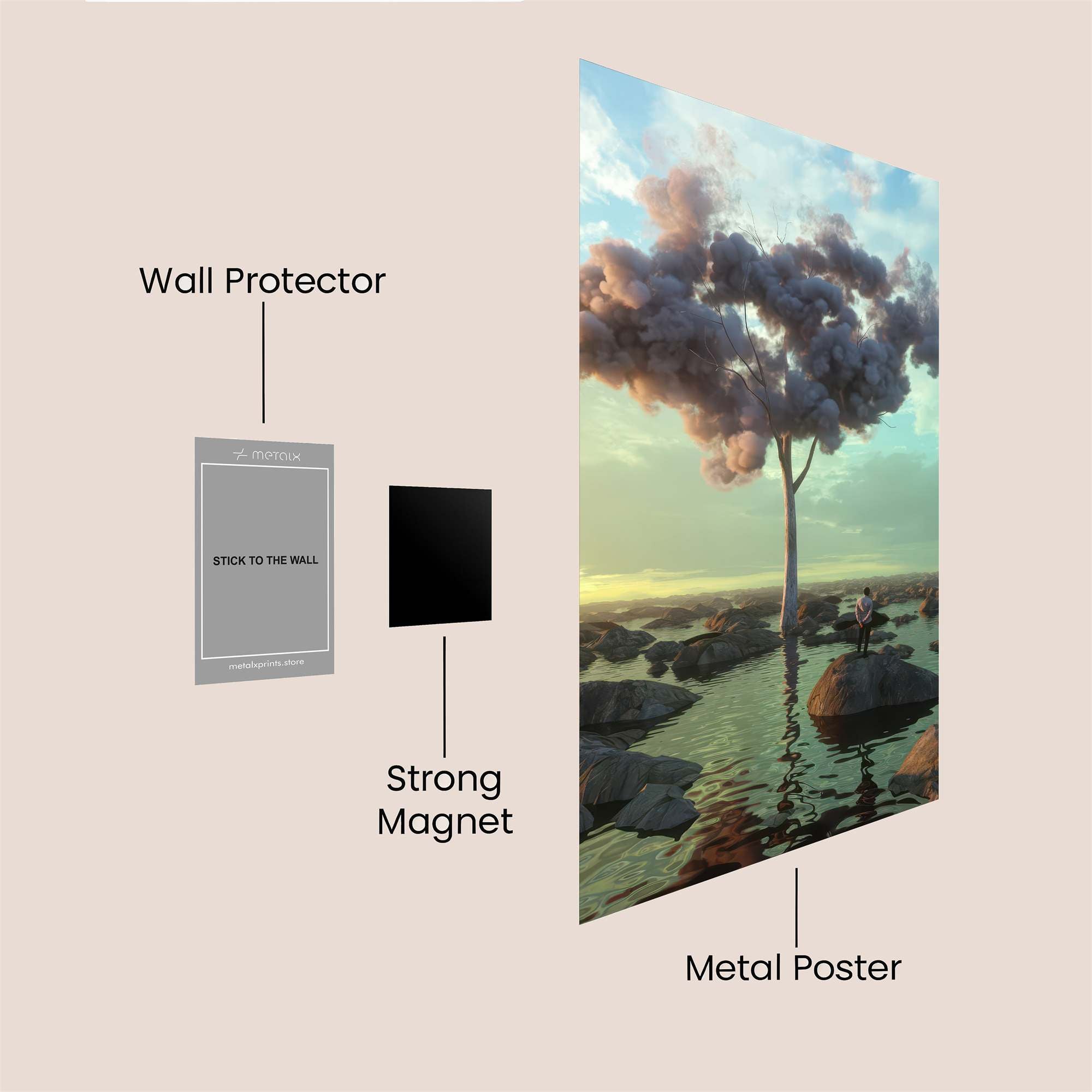 Dreamscape Serenity Safe Wall Magnetic / M