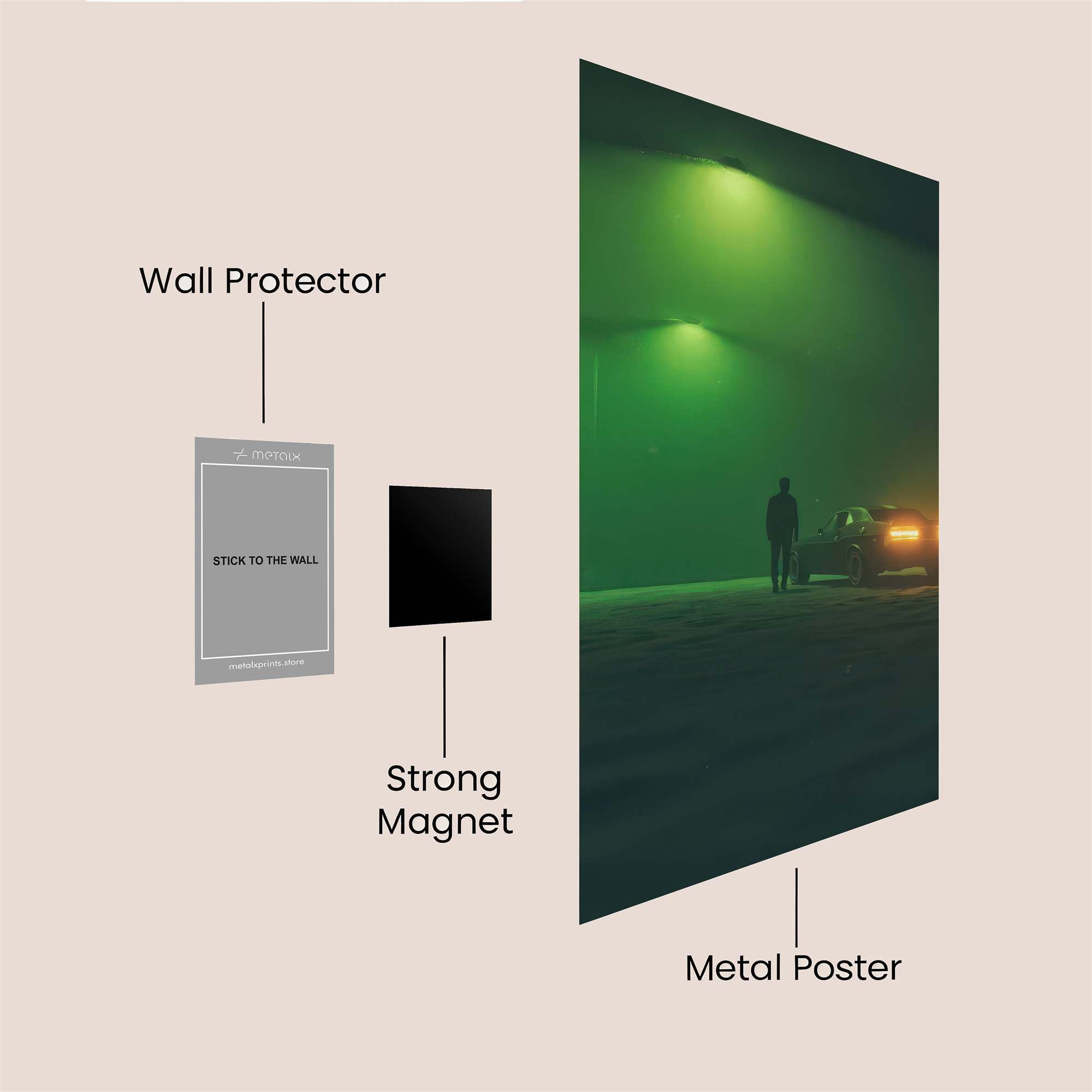 Night Departure Safe Wall Magnetic / M