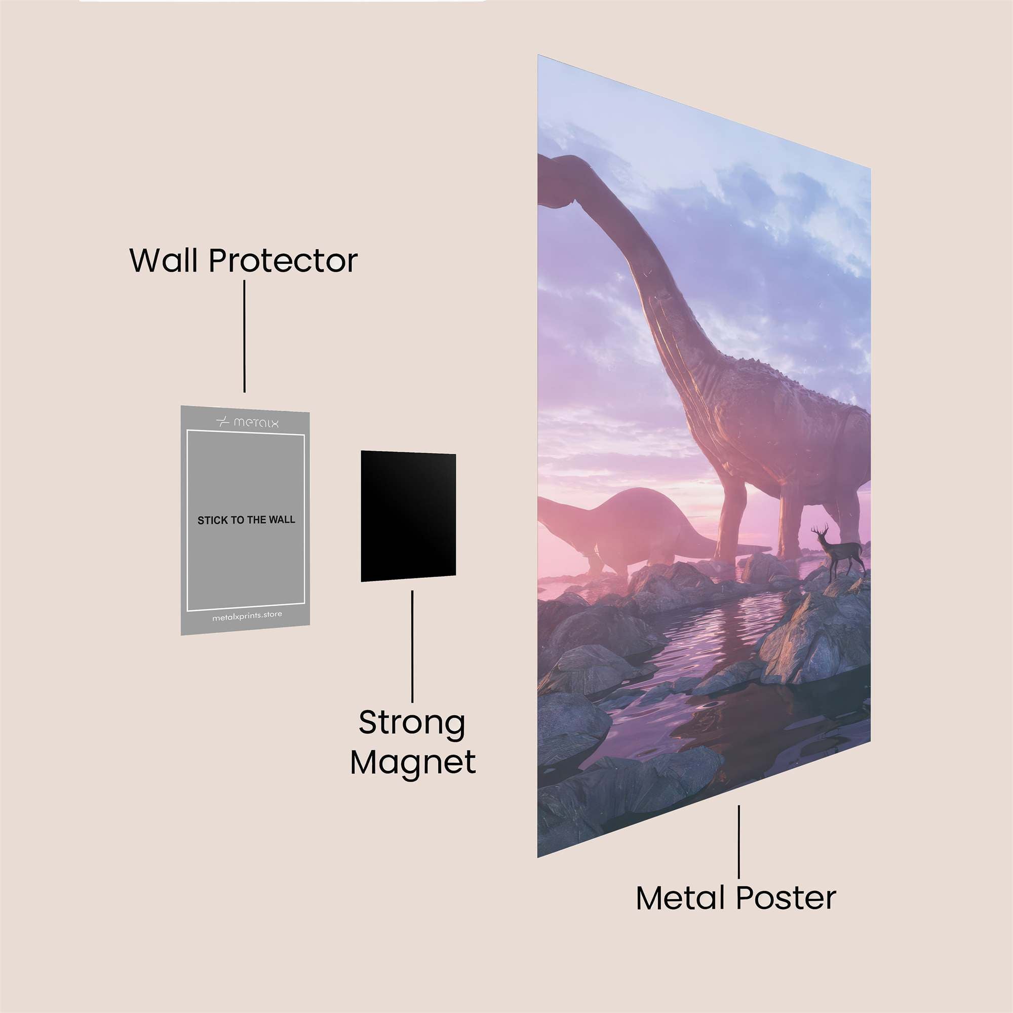 Brachiosaur Serene Safe Wall Magnetic / M