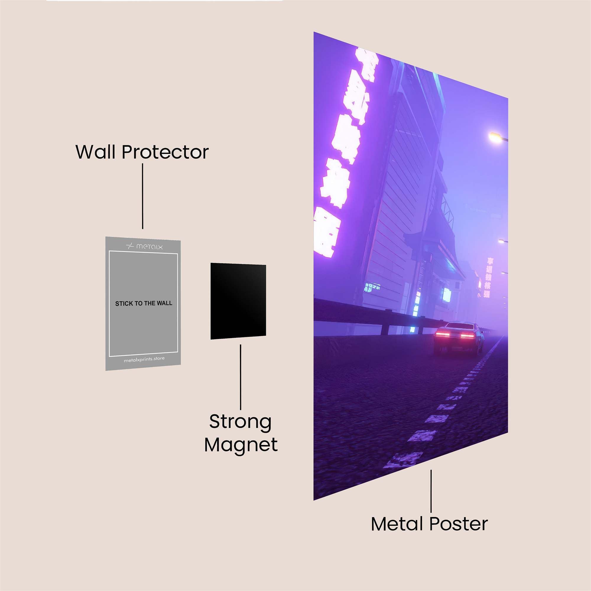 Neon Serenity Safe Wall Magnetic / M