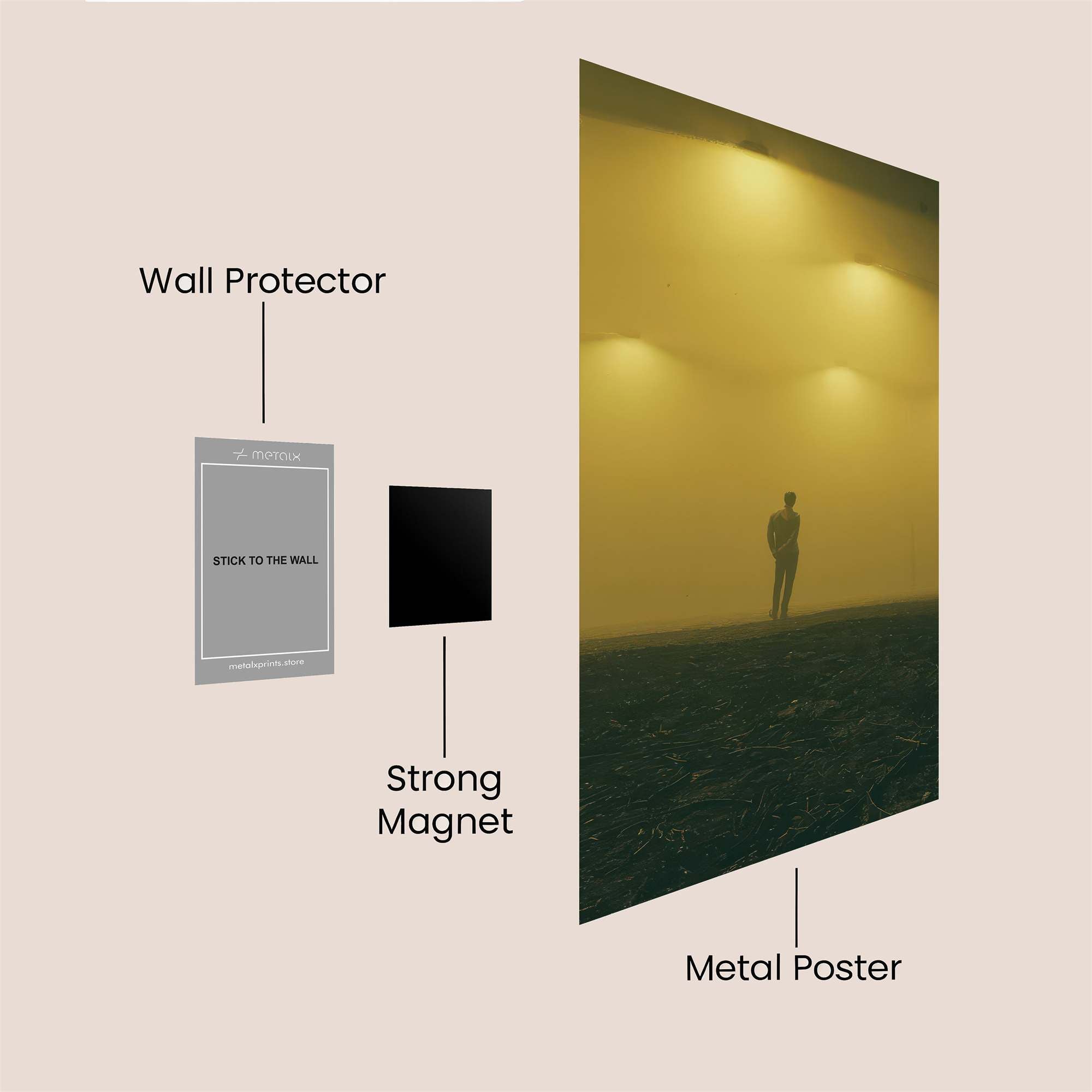Silhouette Serene Safe Wall Magnetic / M