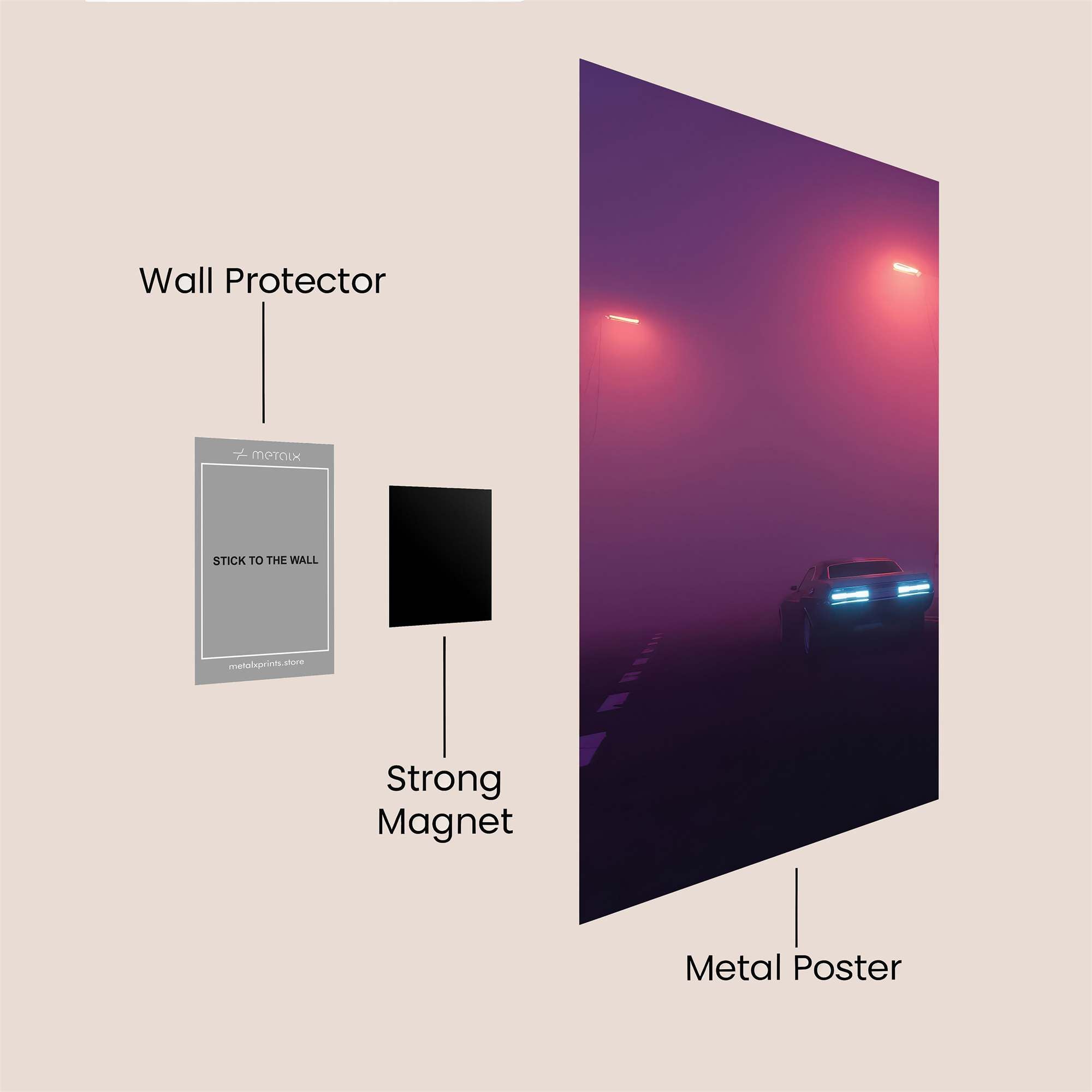 Mystery Drive Safe Wall Magnetic / M