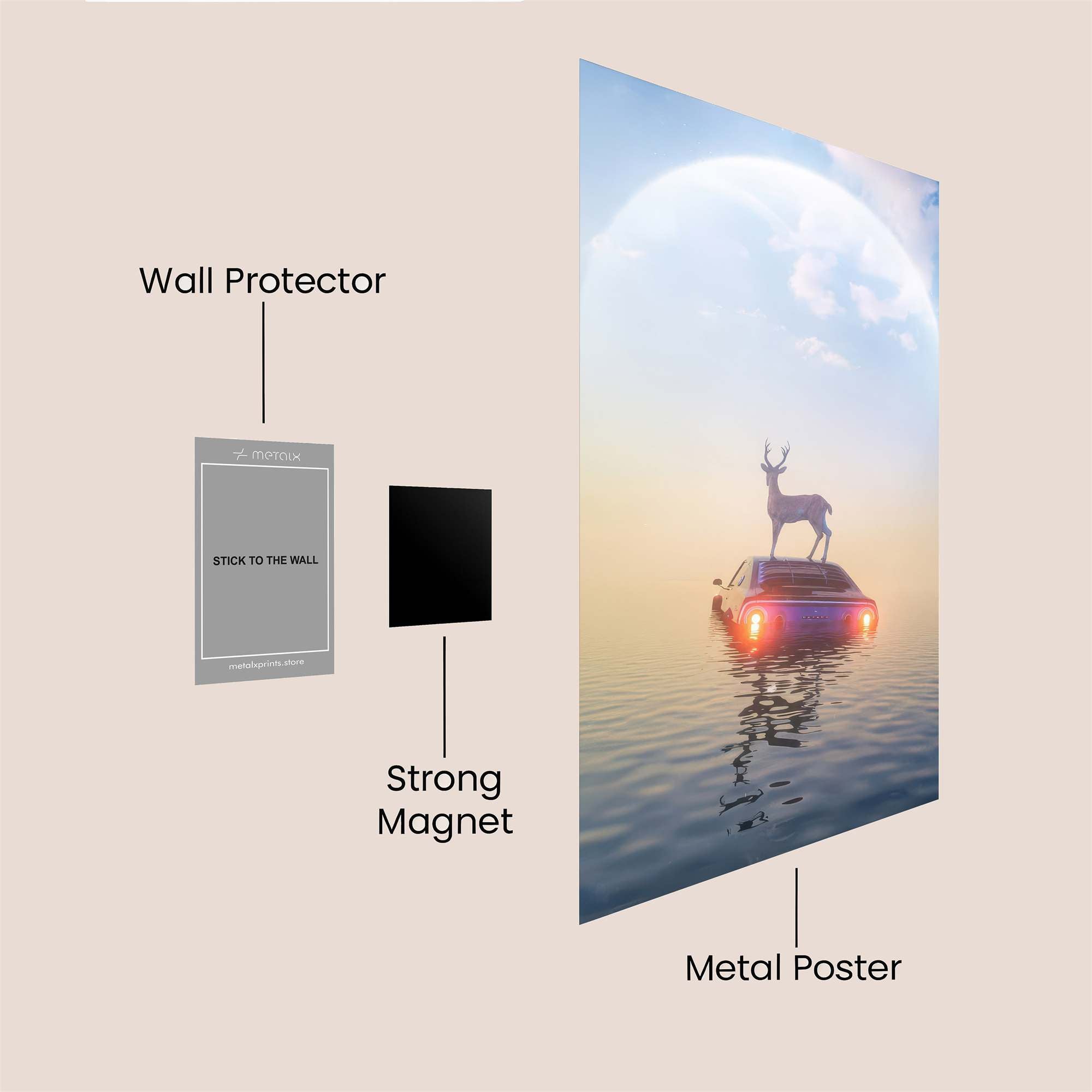 Deer Dreamscape Safe Wall Magnetic / M