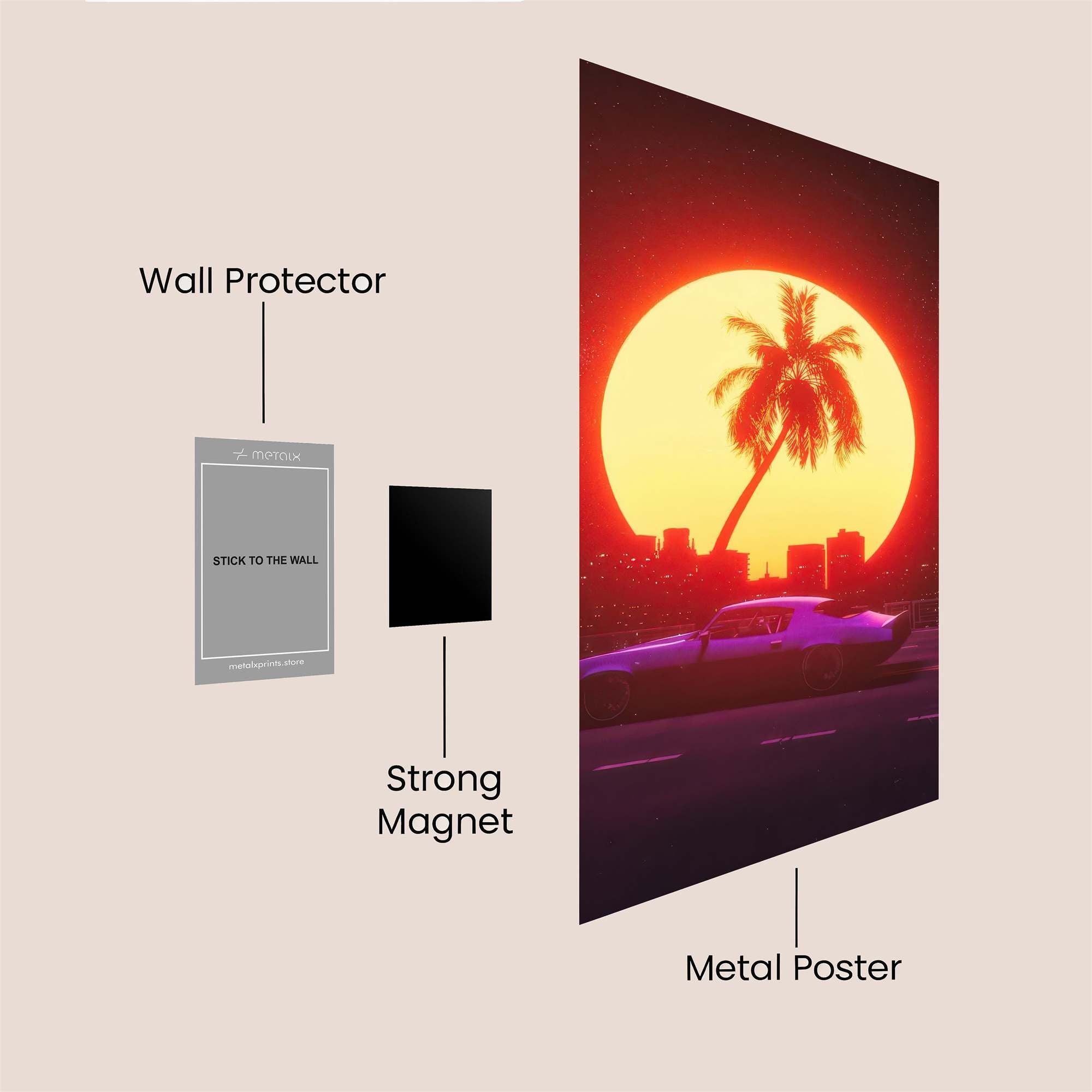 Sunset Serenity Safe Wall Magnetic / M
