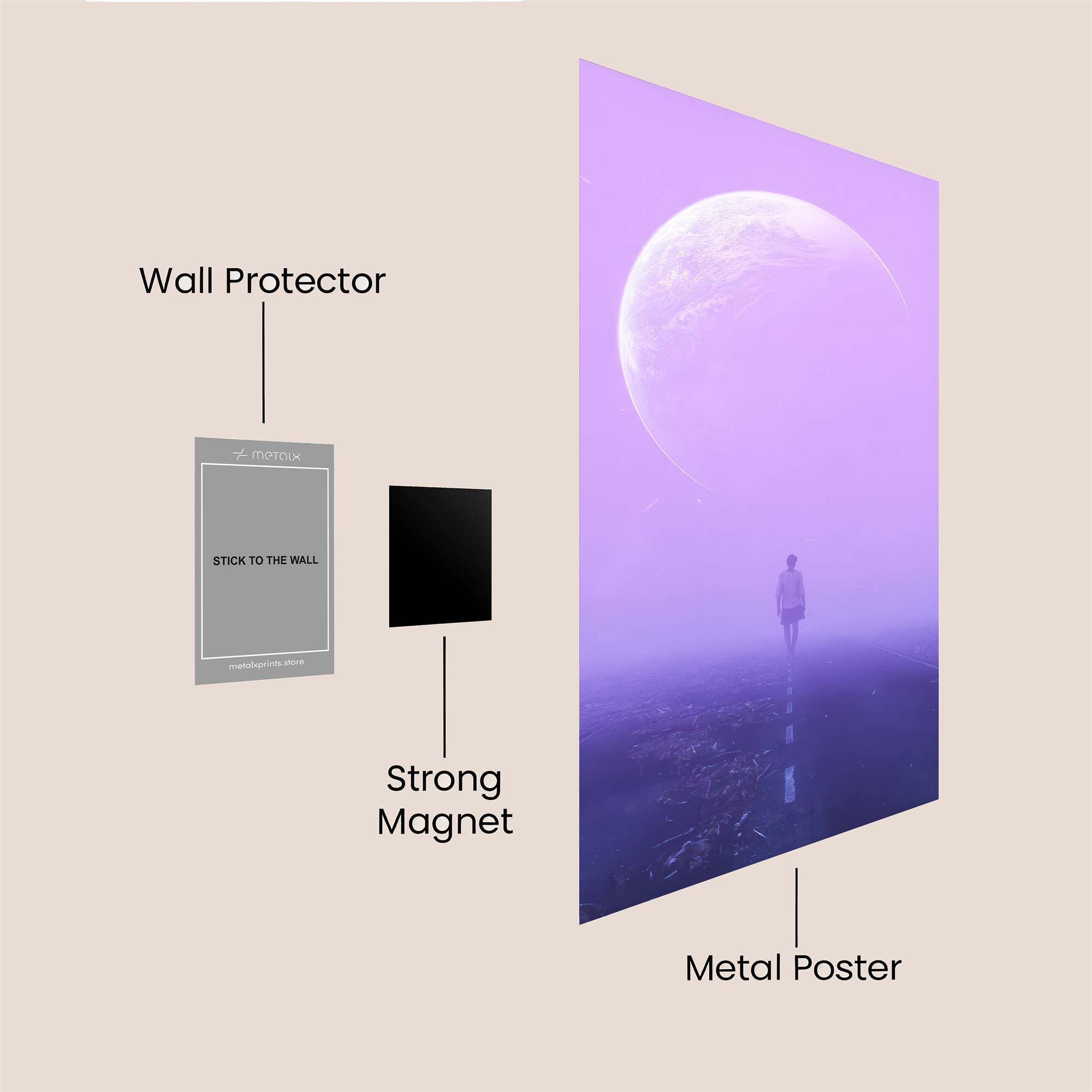 Moonlit Solitude Safe Wall Magnetic / M